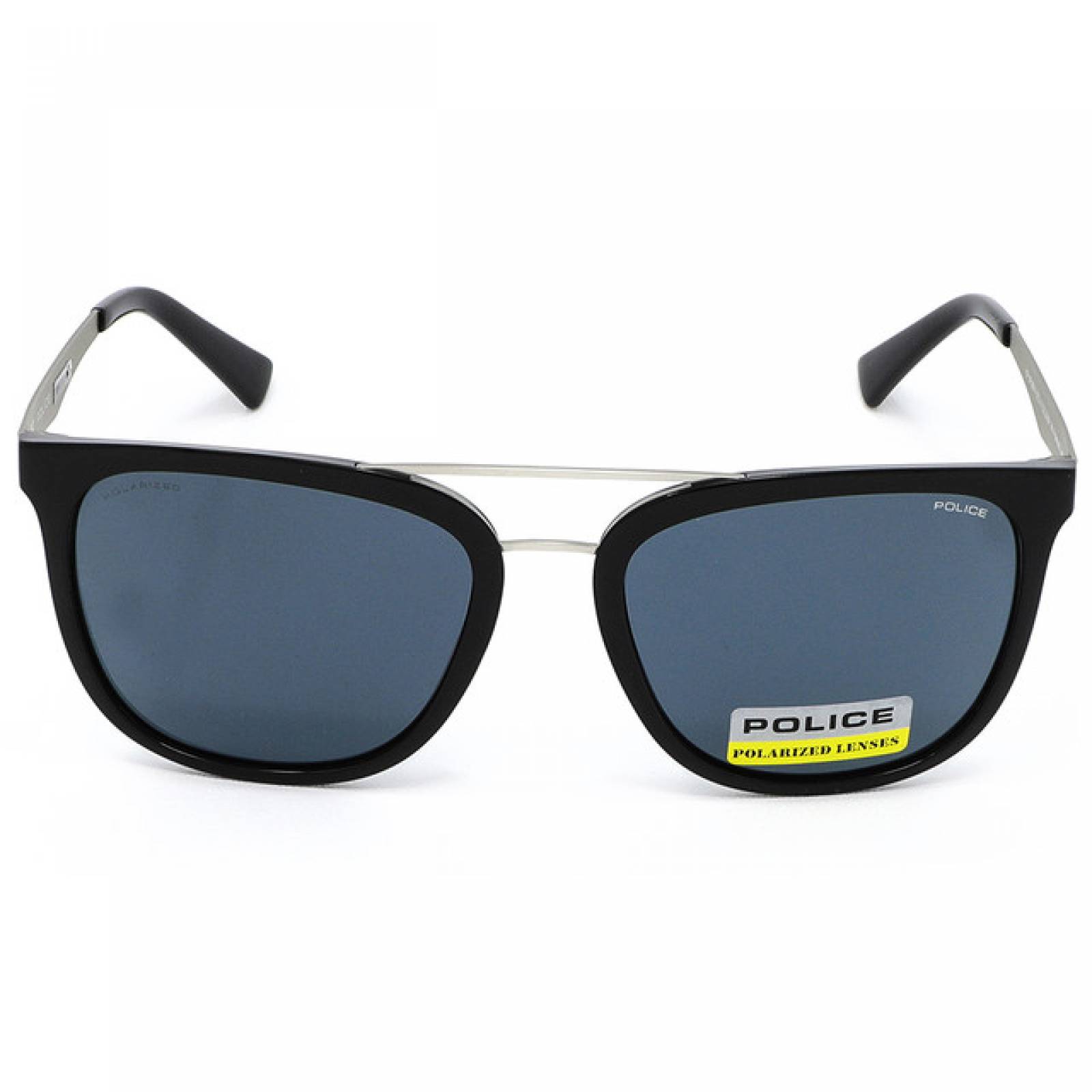 Lentes Sol Police Hombre Armazon Acetato Negro Doble Puente