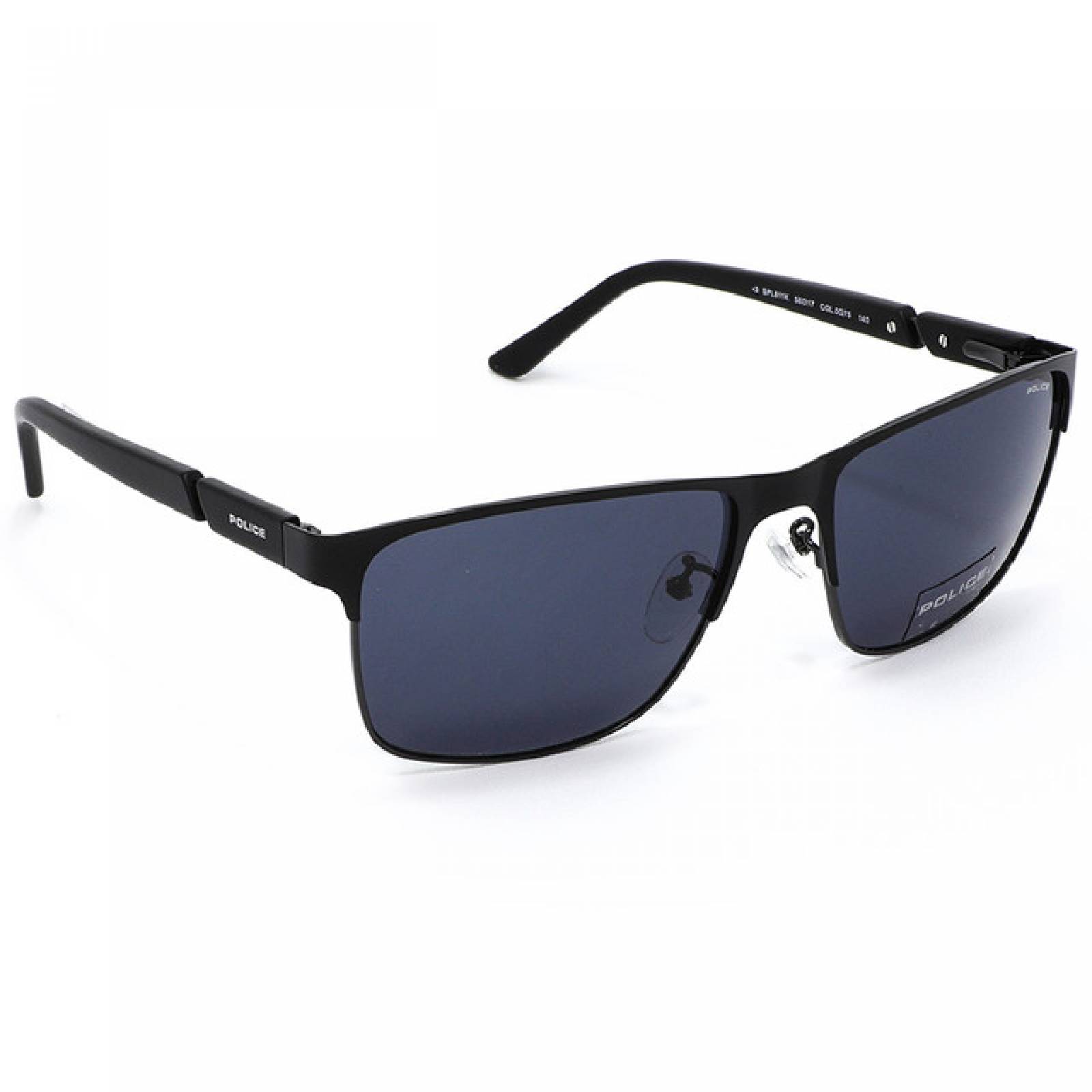 Lentes Sol Police Hombre Armazon Cuadrado Metal Negro Casual
