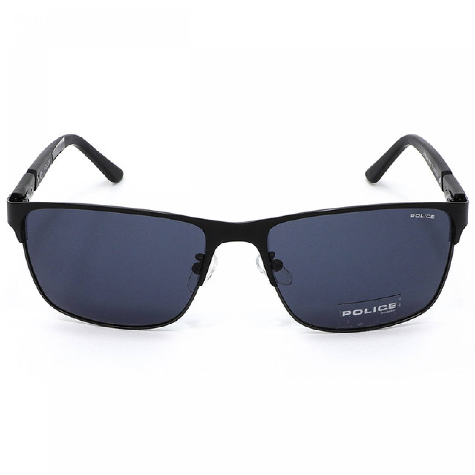 Lentes Sol Police Hombre Armazon Cuadrado Metal Negro Casual