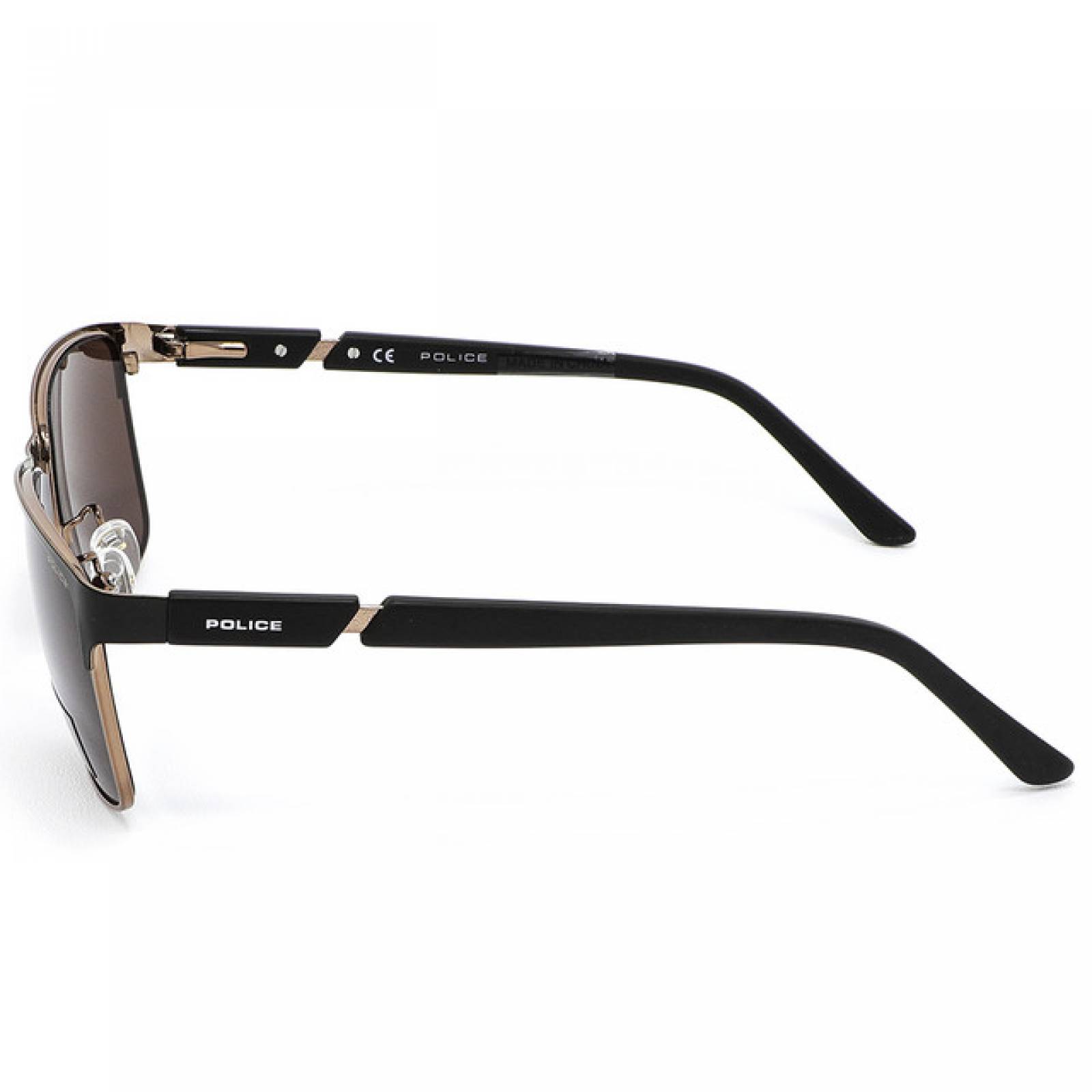 Lentes Sol Police Hombre Armazon Metal Negro Micas Cafe