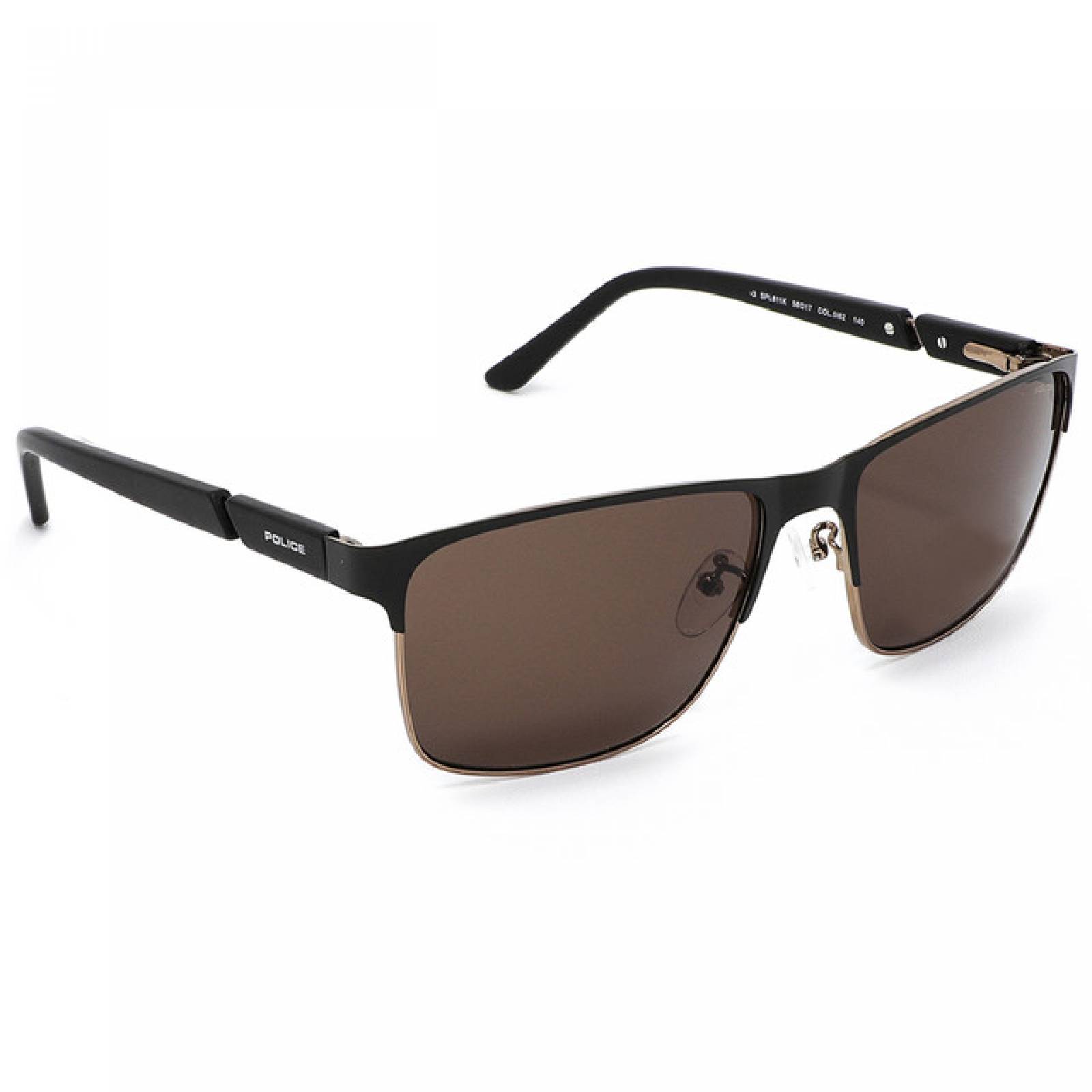 Lentes Sol Police Hombre Armazon Metal Negro Micas Cafe