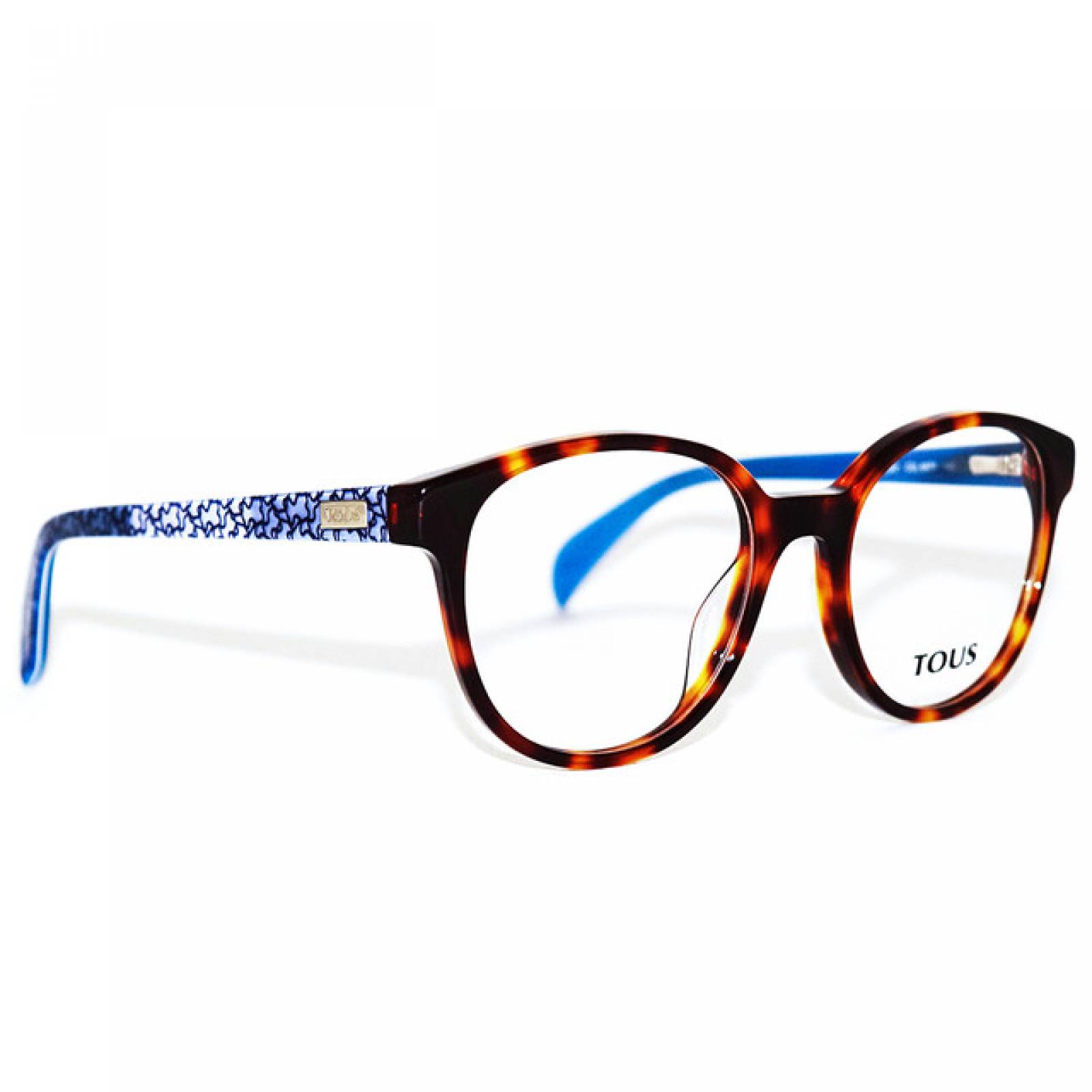 Lentes Oftalmicos Tous Dama Armazon Redondo Havana Azul