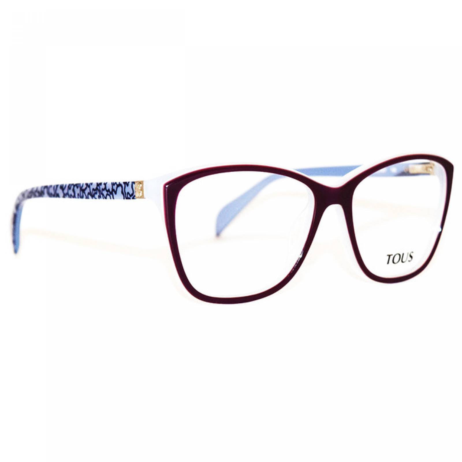 Lentes Oftalmicos Tous Dama Armazon Mariposa Acetato Morado