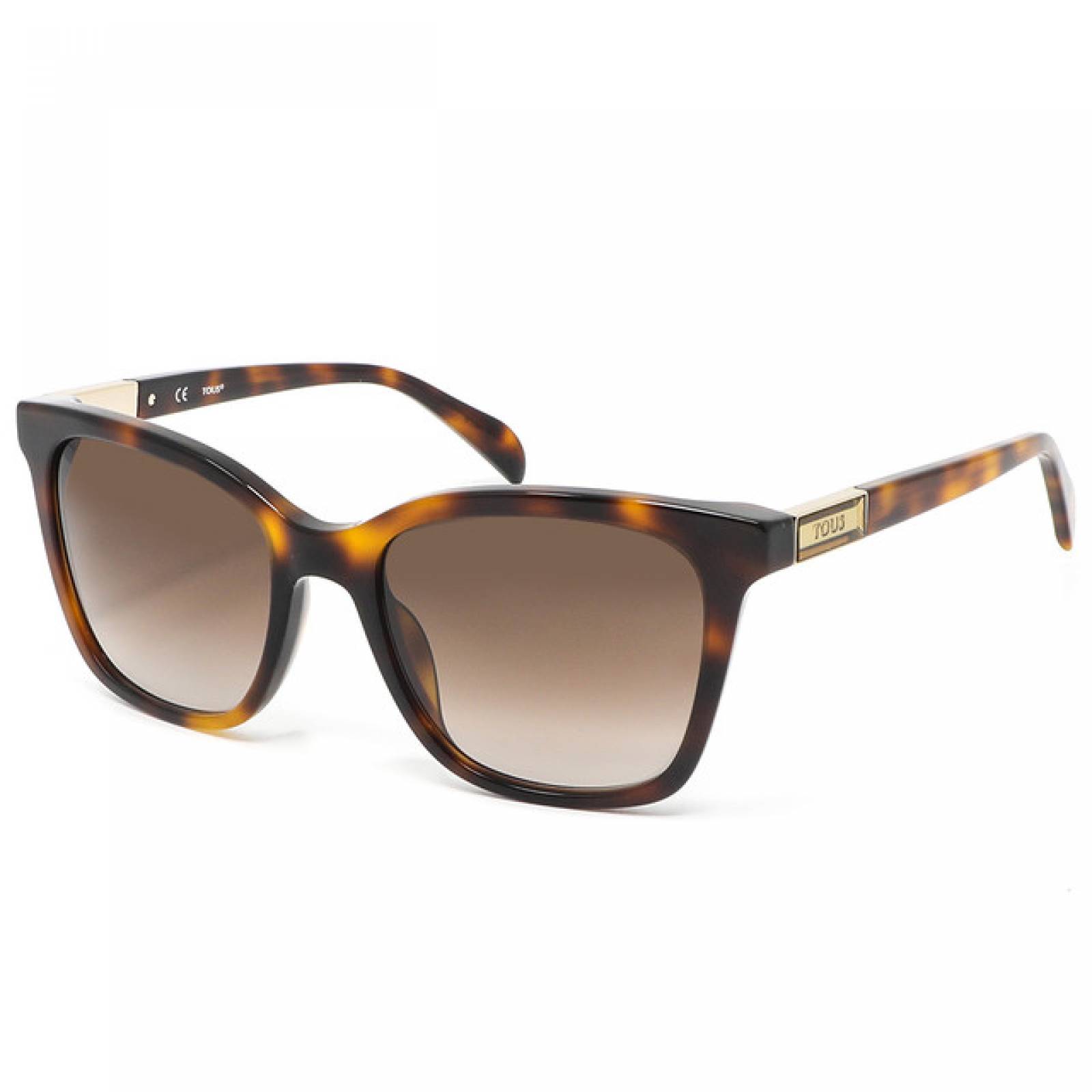 Lentes Sol Tous Dama Armazon Cuadrado Acetato Havana Clasico