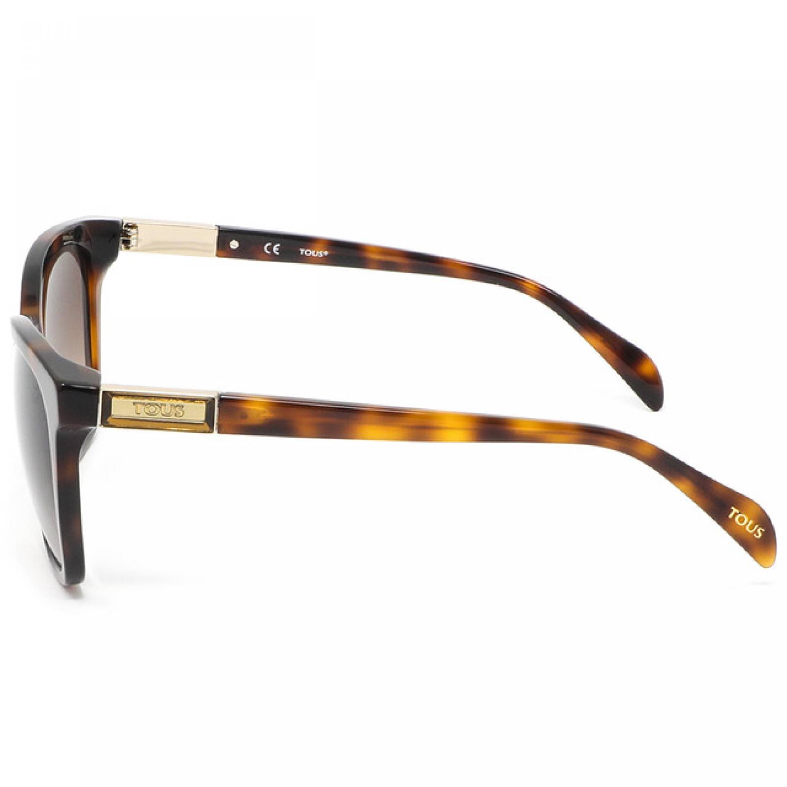 Lentes Sol Tous Dama Armazon Cuadrado Acetato Havana Clasico