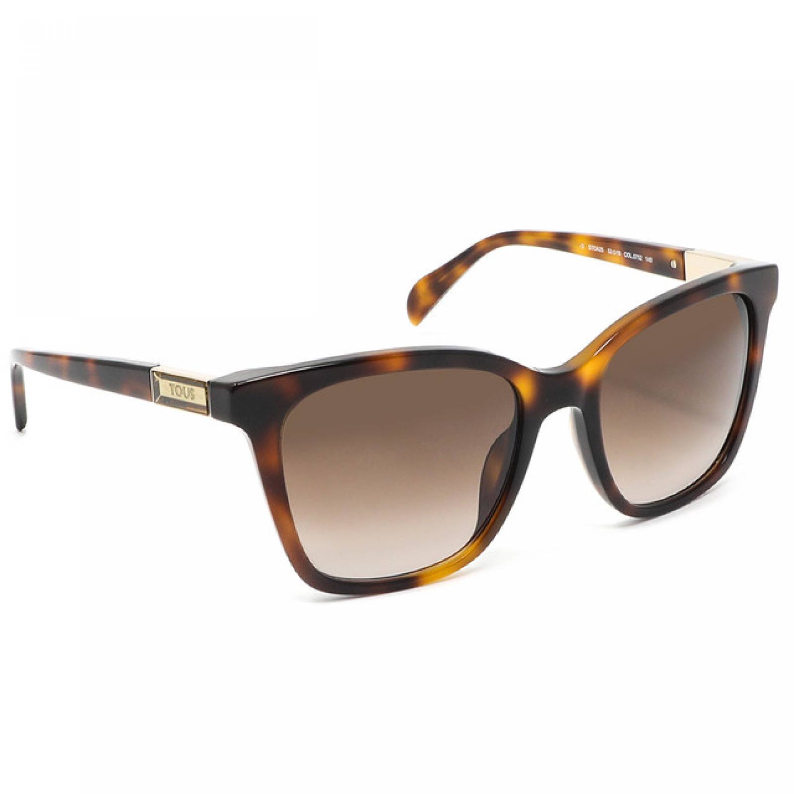 Lentes Sol Tous Dama Armazon Cuadrado Acetato Havana Clasico