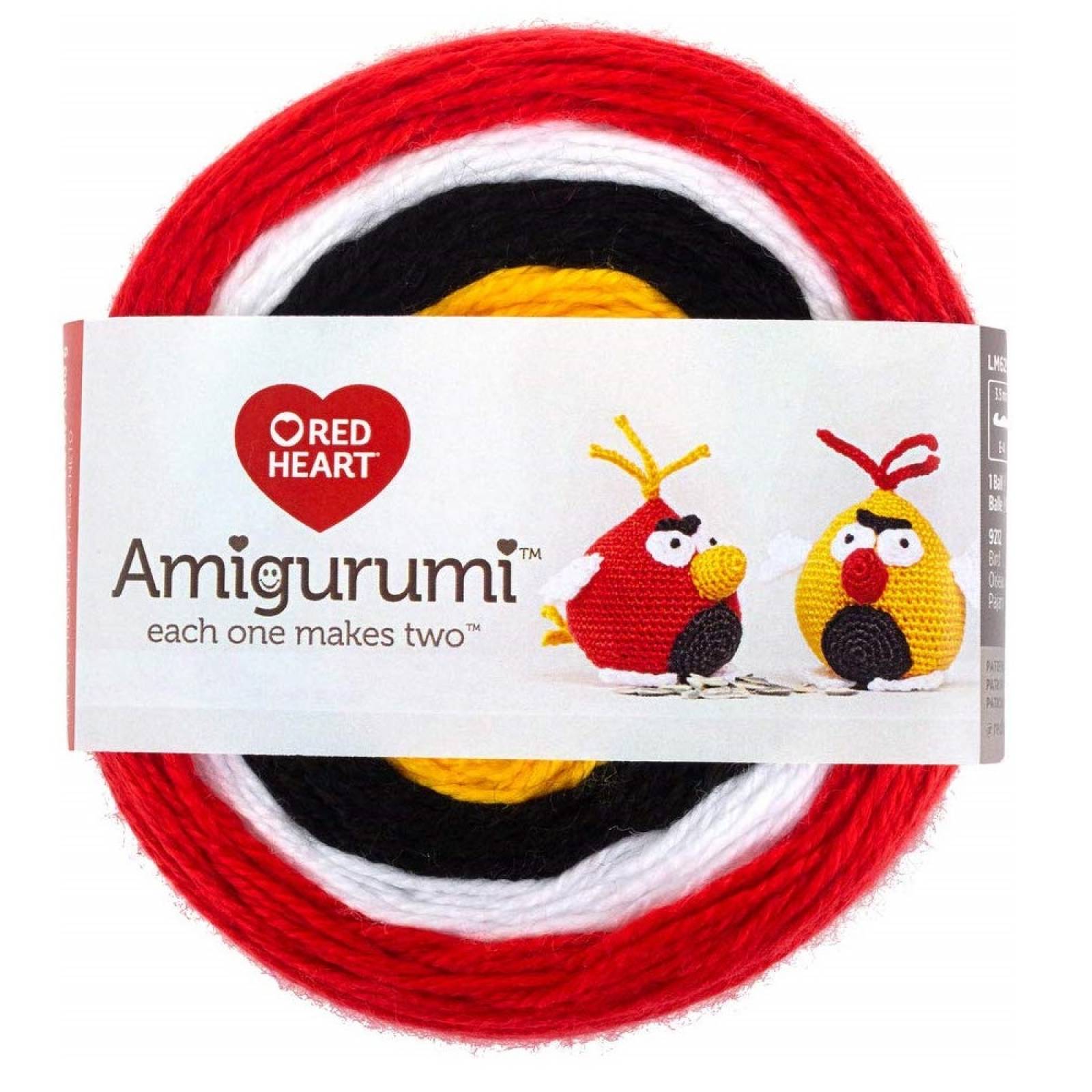 Bordado Amigurumi Red Heart Coleccionables Bird Pájaro