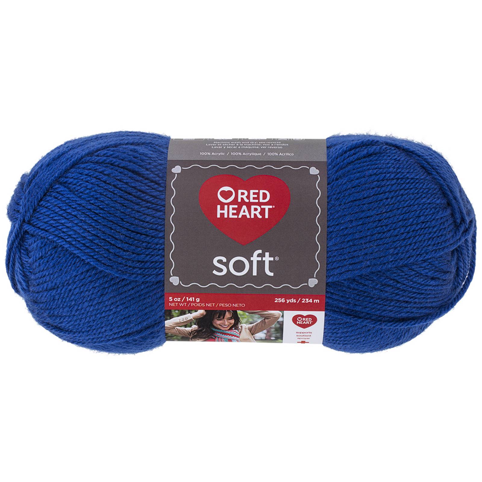 Estambre Acrílico Suave Liso Soft Yarn Royal Blue 9851 Red Heart Coats