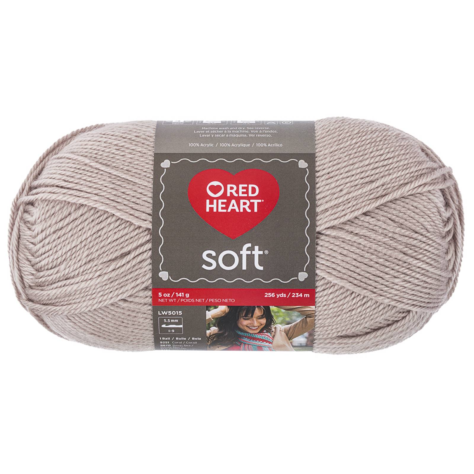 Estambre Acrílico Suave Liso Soft Yarn Biscuit 9274 Red Heart Coats