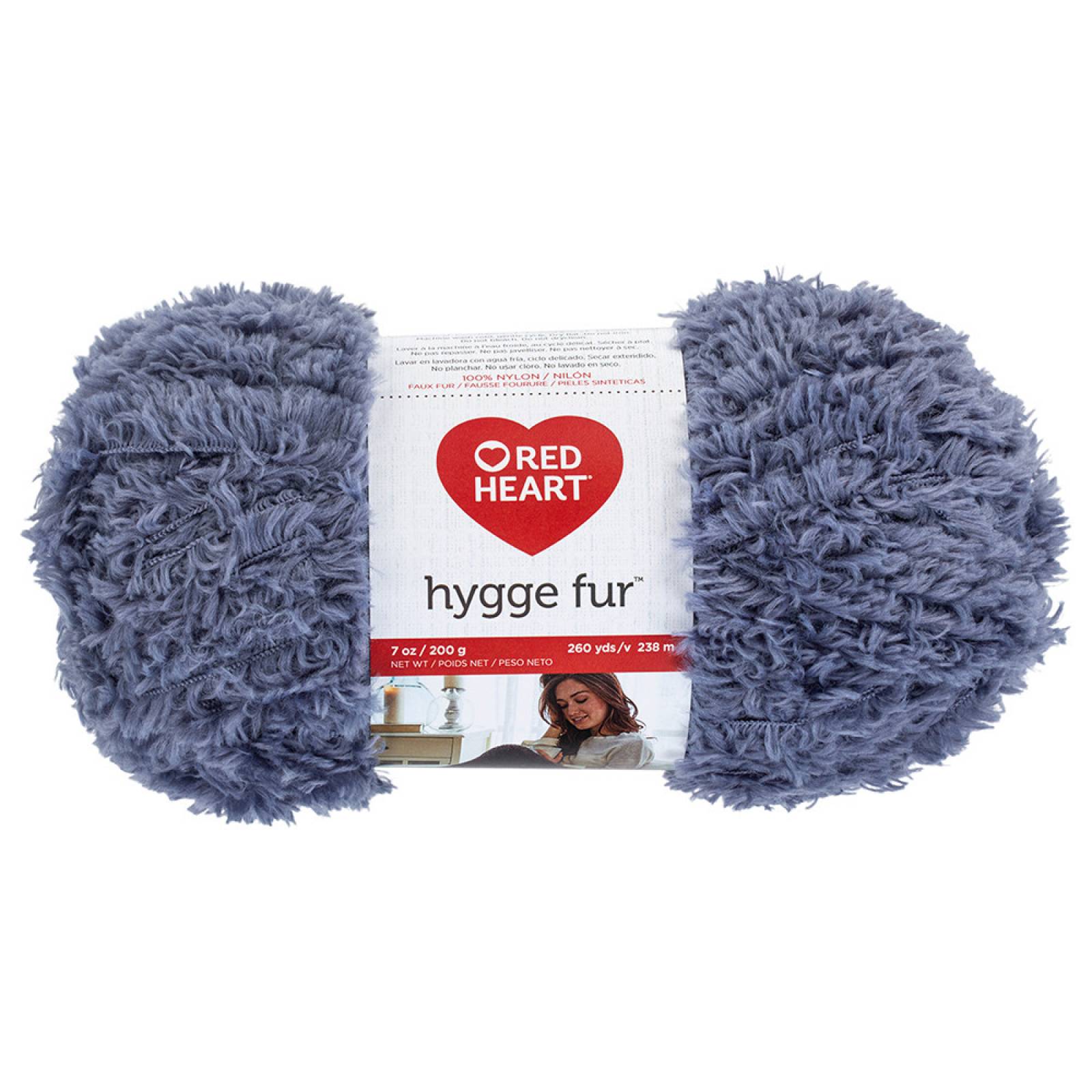 Estambre Súper Suave Liso Hygge Fur Slate Blue 00807 Red Heart Coats