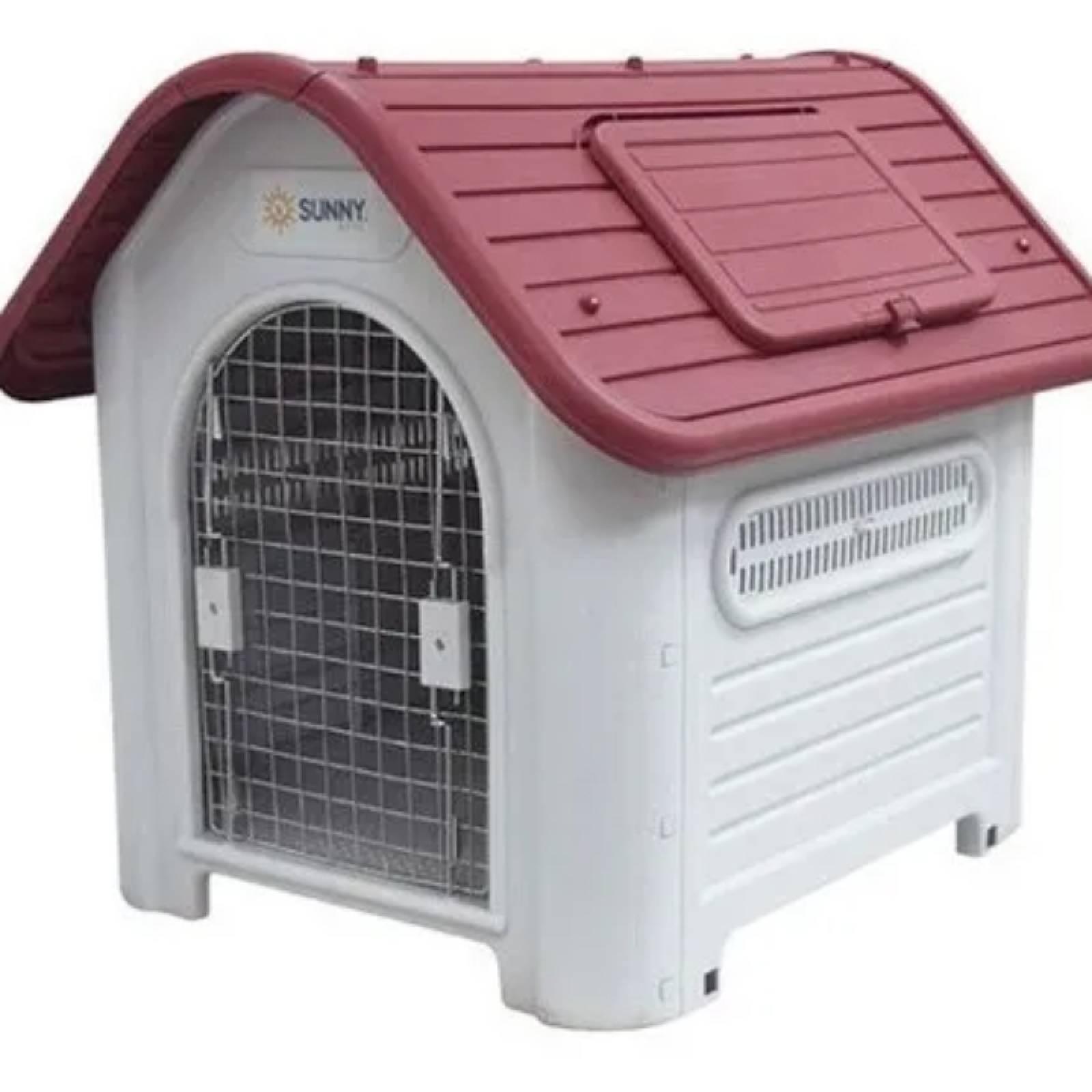 Casa Perro Sunny Térmica Puerta Metálica 117x97x113cm Sdh507 Roja