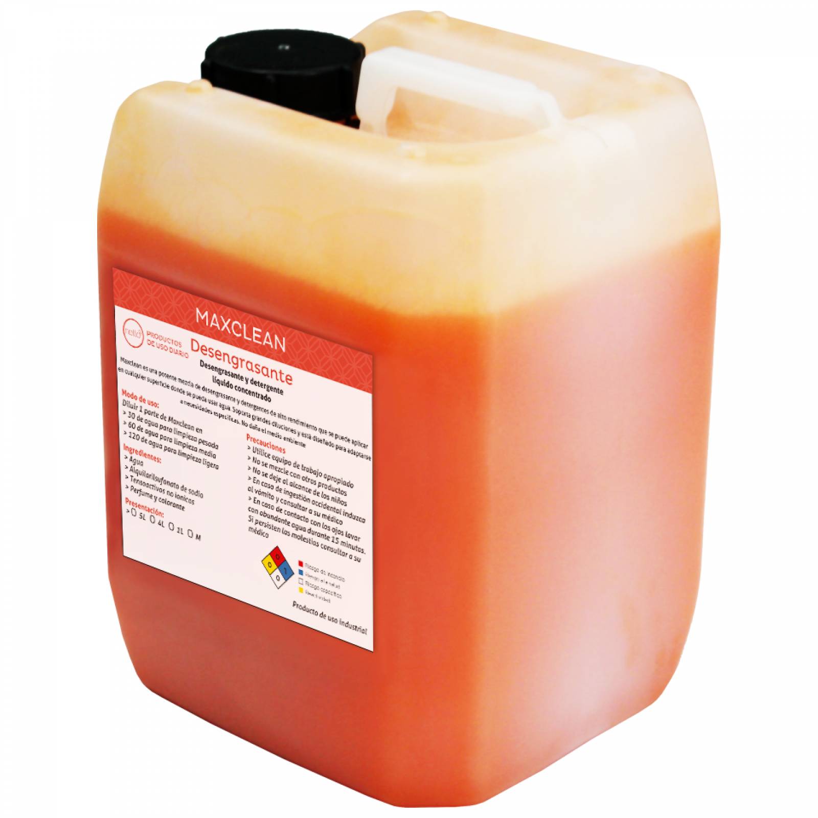 Maxclean 5 Litros Desengrasante Detergente Concentrado Netto