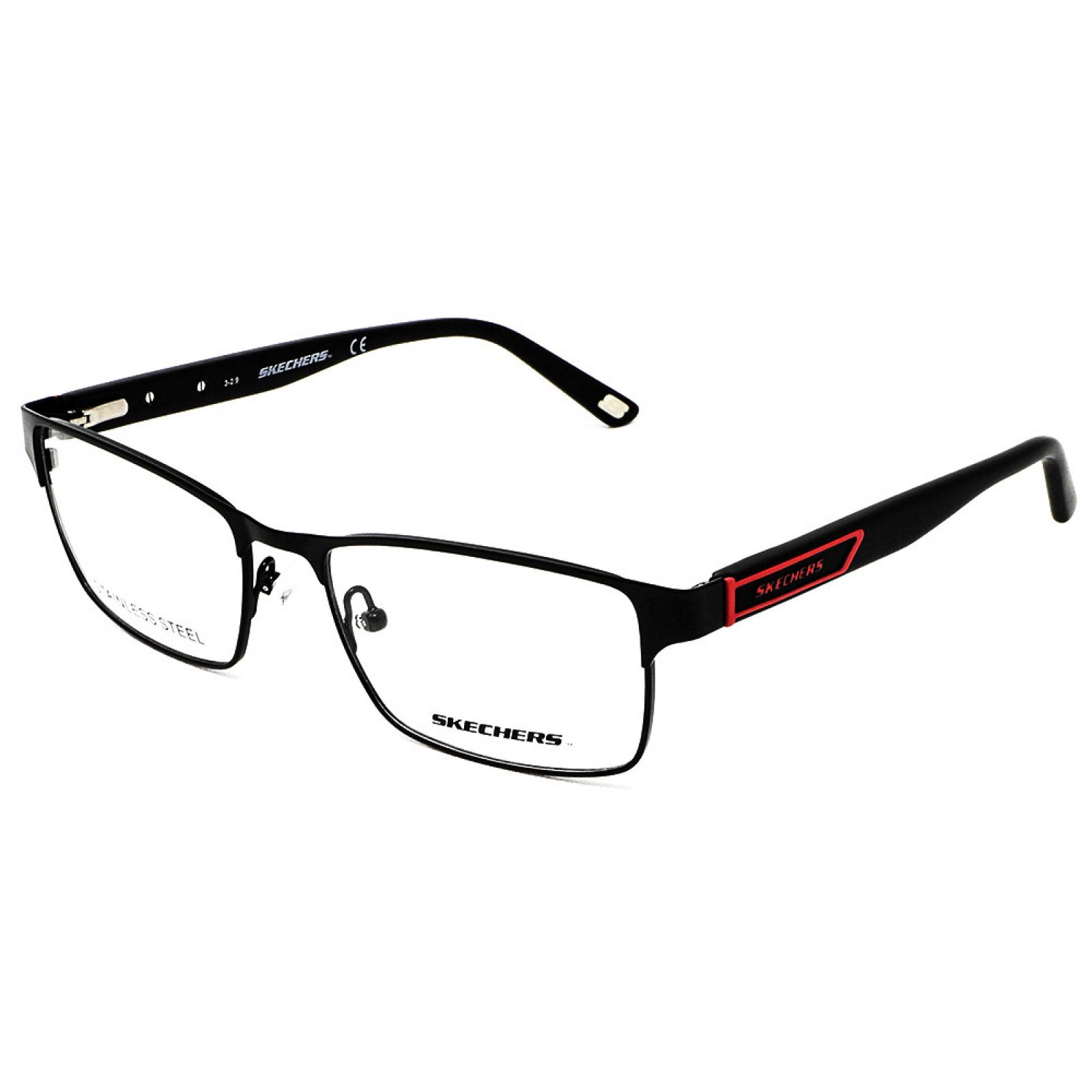 Lentes Oftálmicos Skechers Hombre Rectangular Negro Armazón