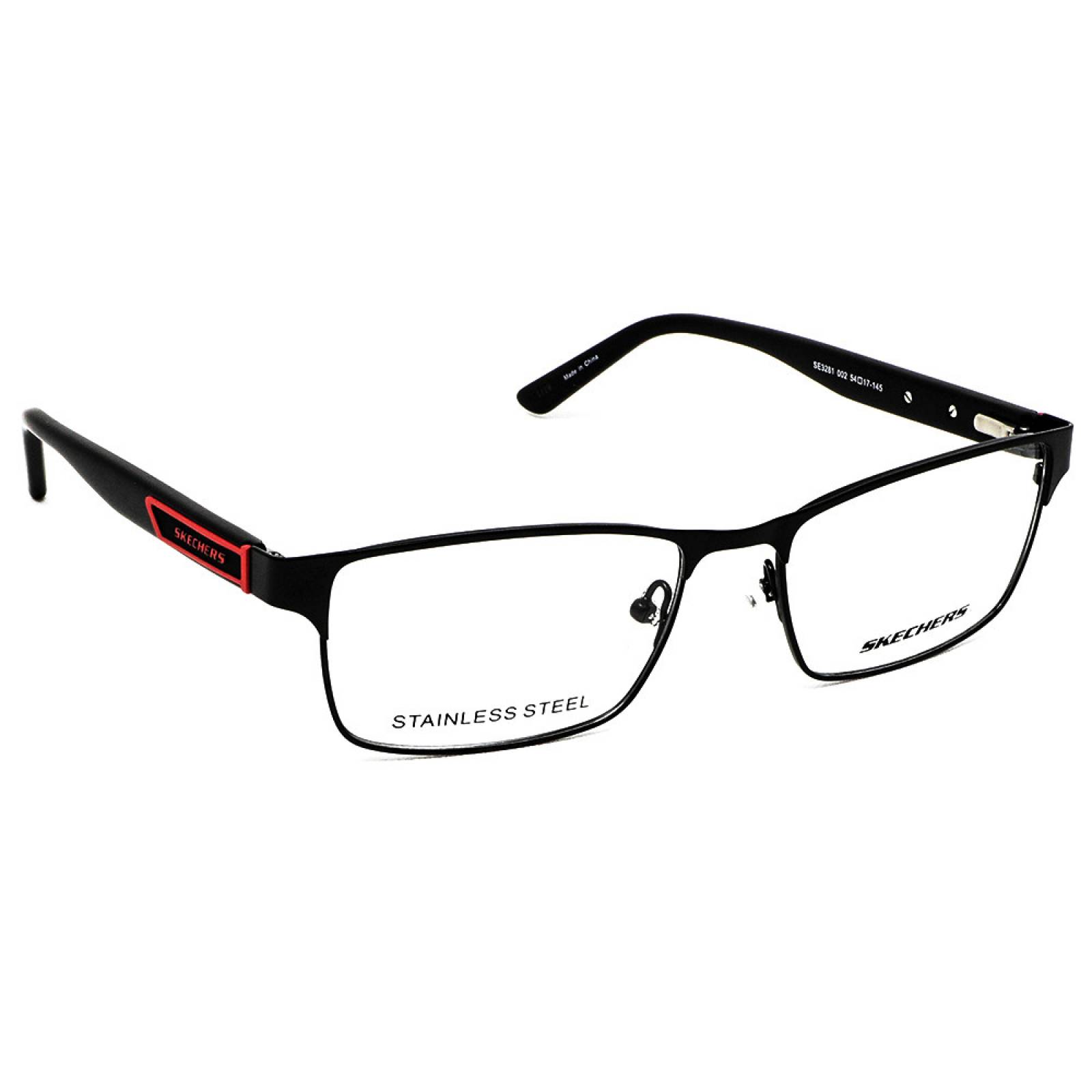 Lentes Oftálmicos Skechers Hombre Rectangular Negro Armazón