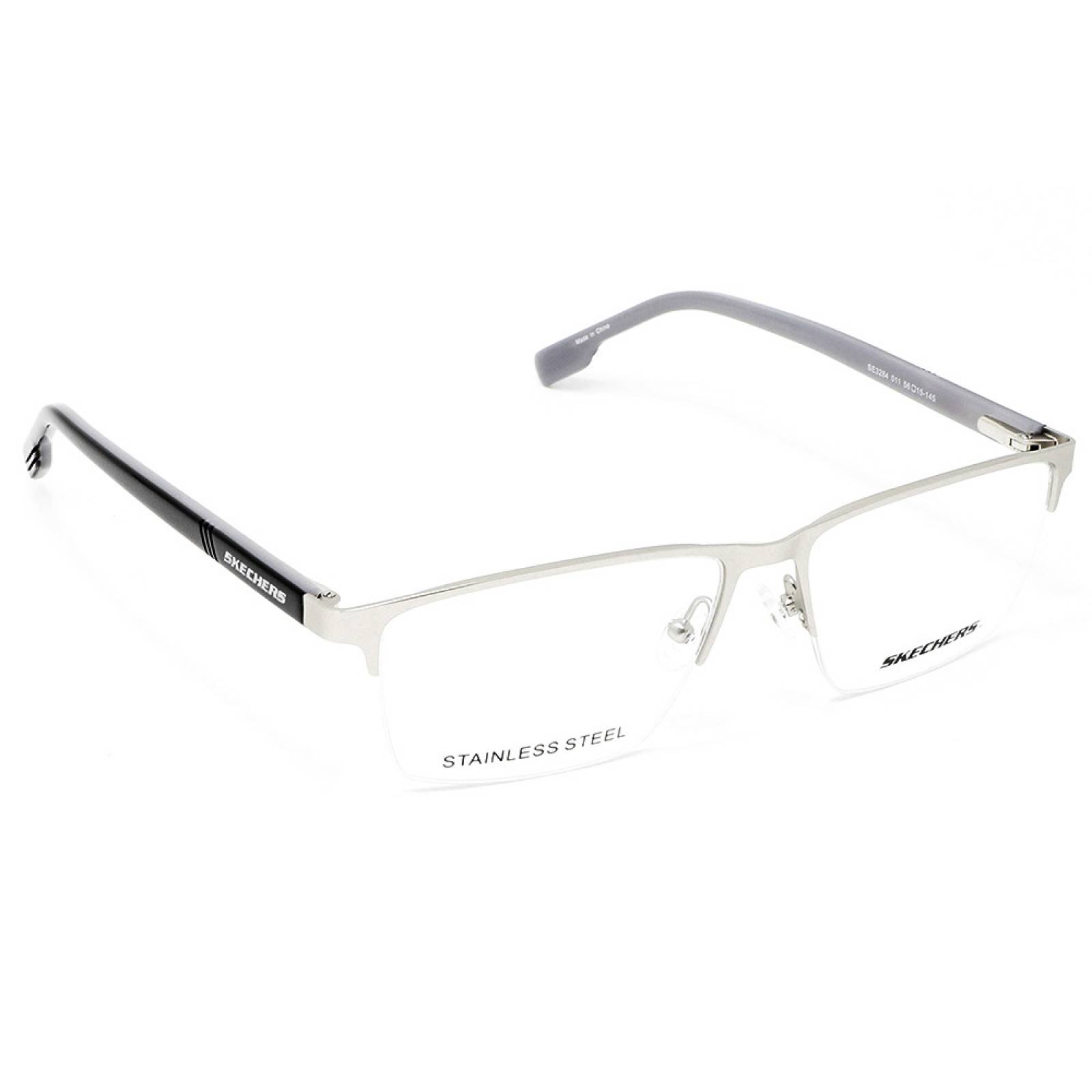 Lentes Oftálmicos Skechers Grises Rectangular Hombre Armazón