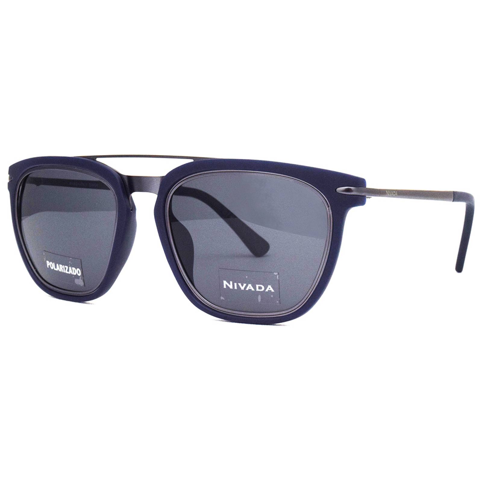 Lentes Hombre Solares Cuadrado Armazon Azul Nivada