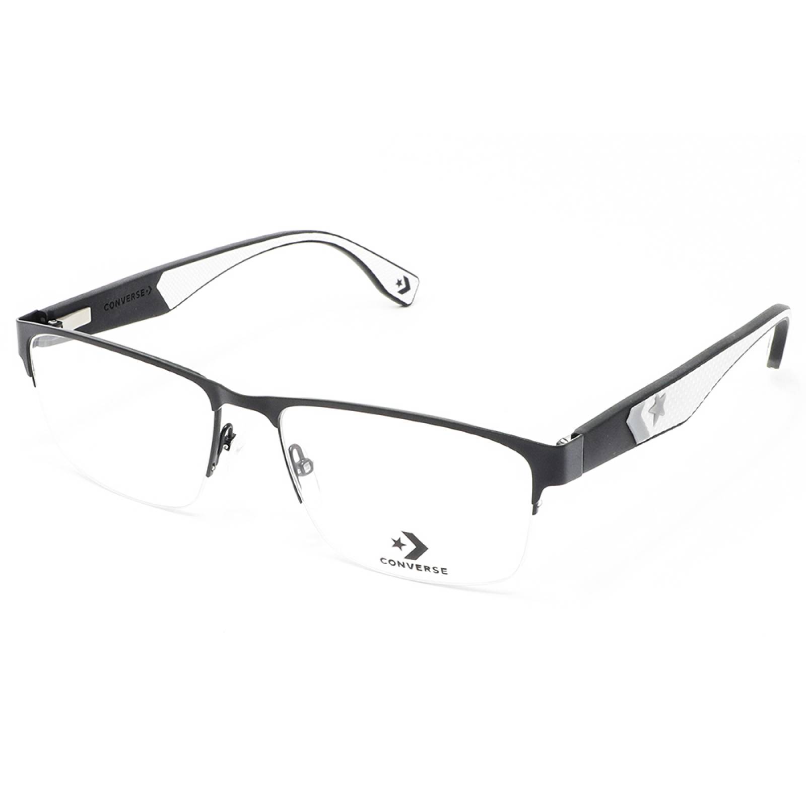 Lentes Oftálmicos Hombre Rectangular Metal Negro Converse