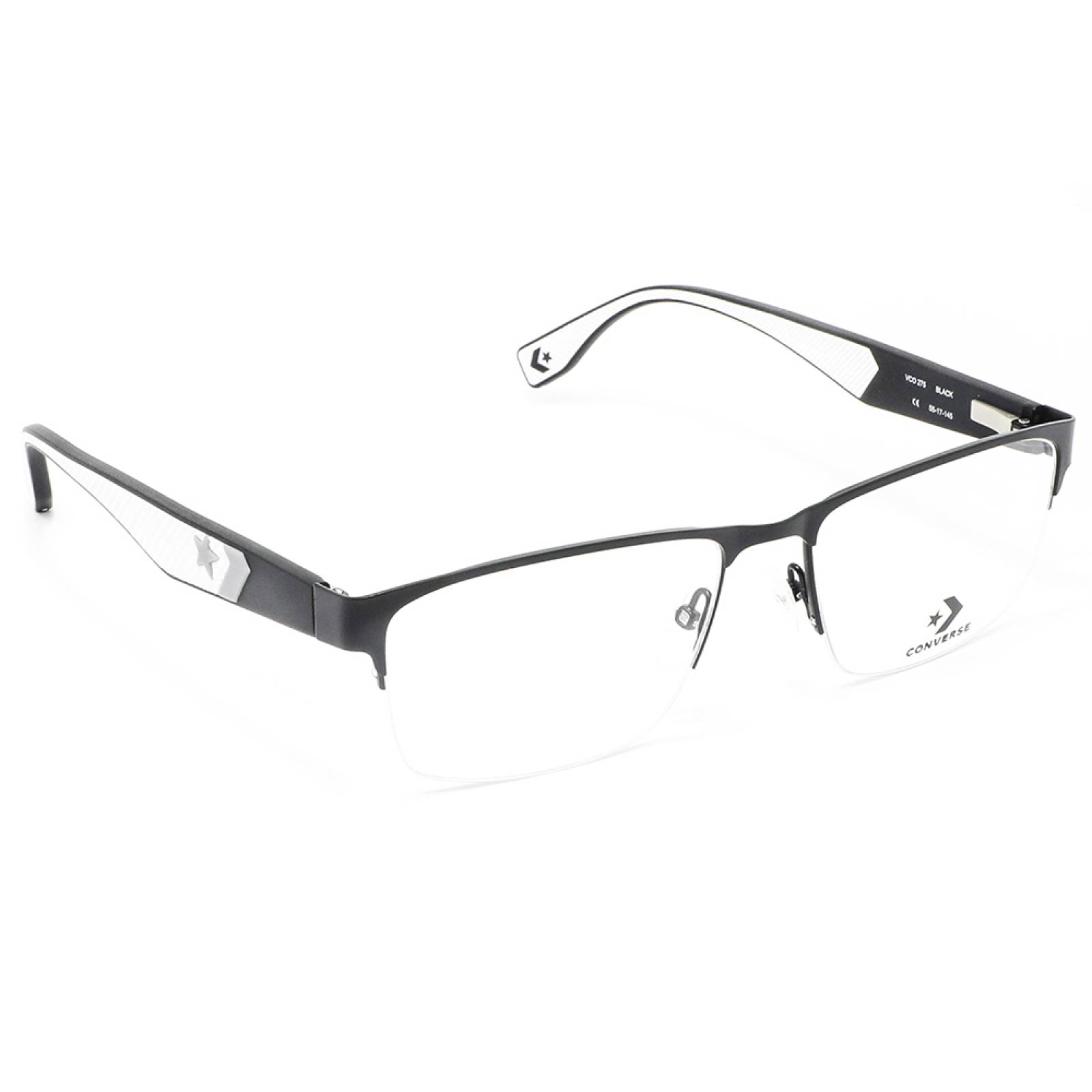 Lentes Oftálmicos Hombre Rectangular Metal Negro Converse