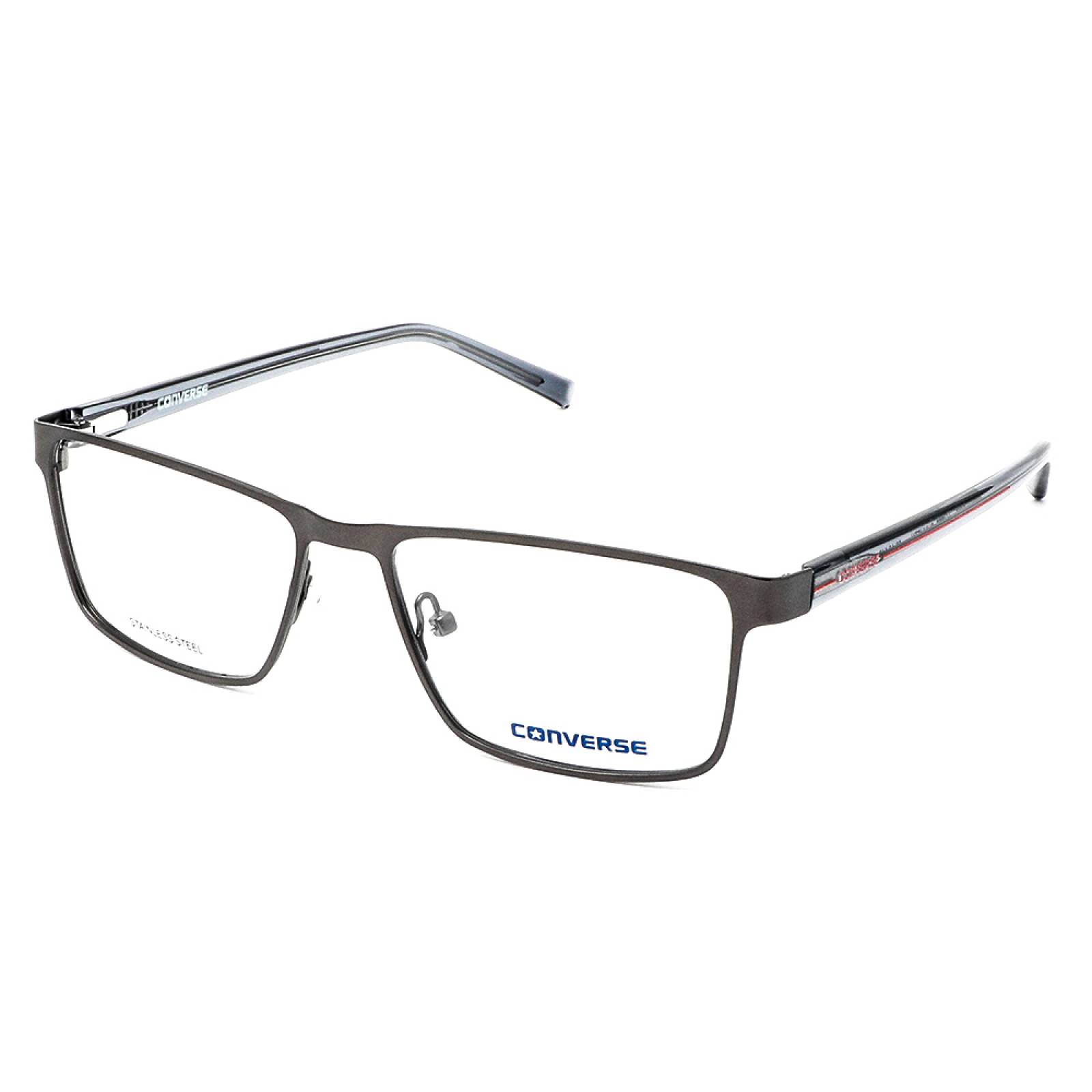 Lentes Oftálmicos Hombre Rectangular Metal Gris Converse