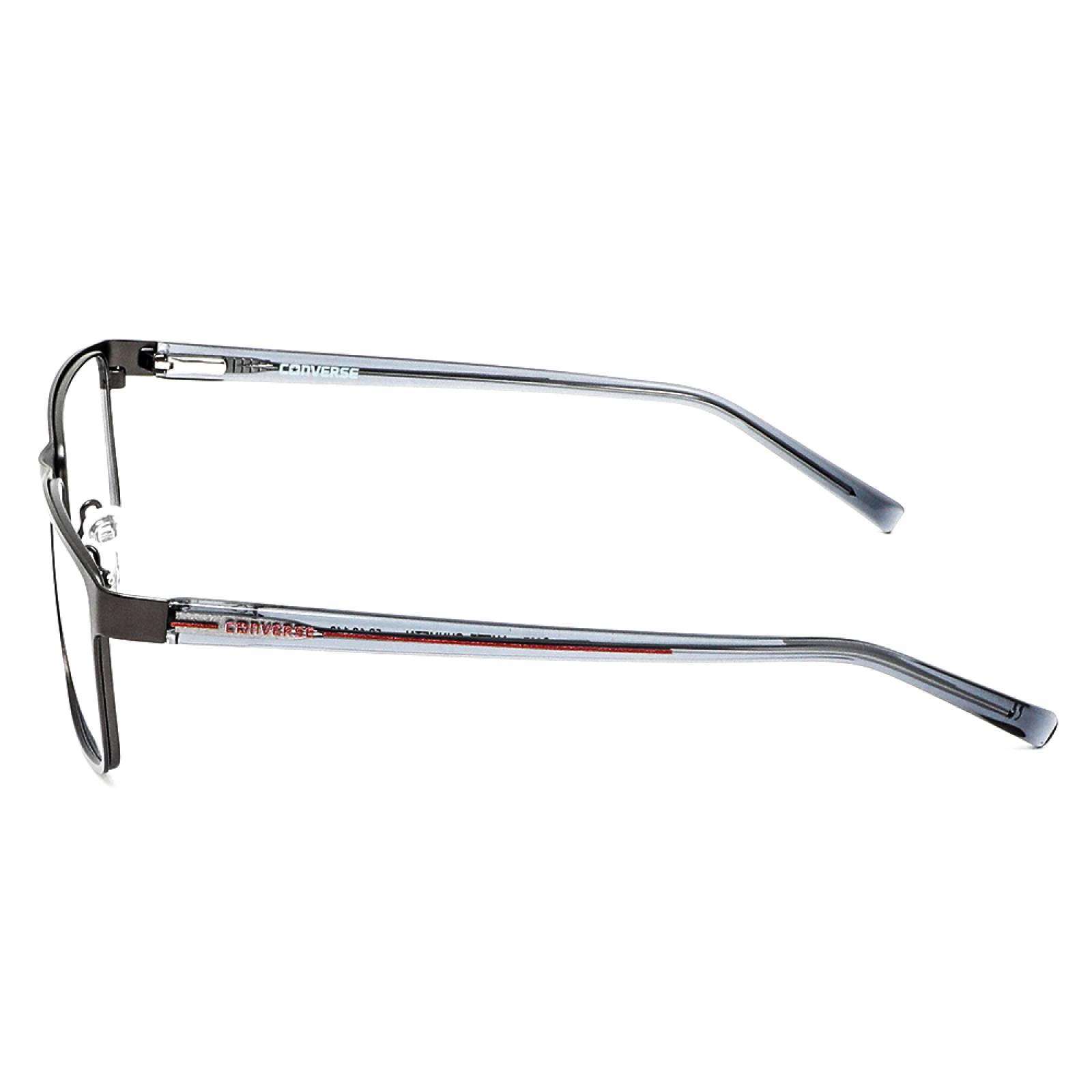 Lentes Oftálmicos Hombre Rectangular Metal Gris Converse