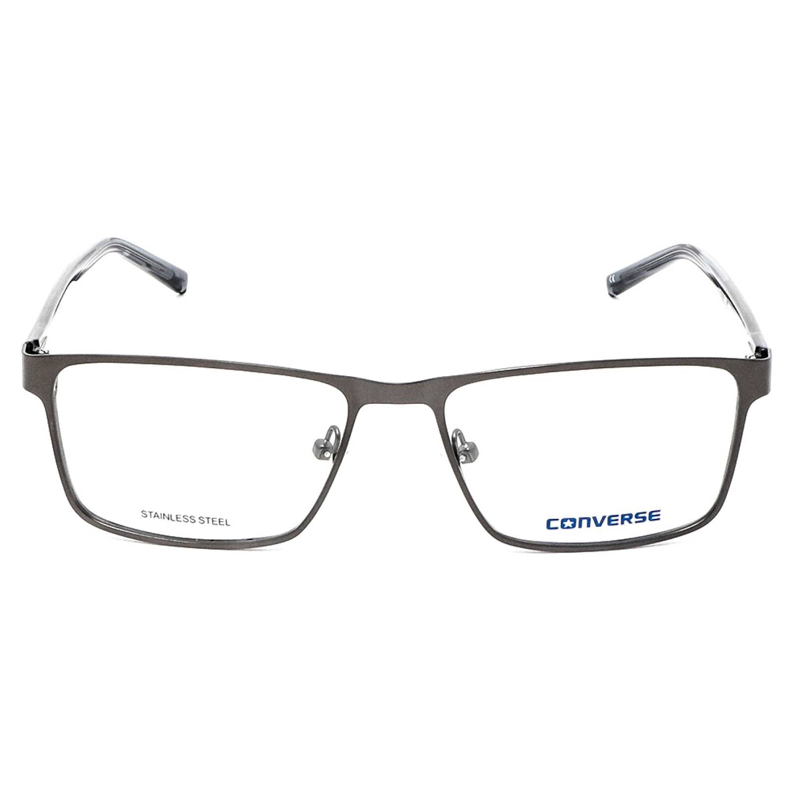 Lentes Oftálmicos Hombre Rectangular Metal Gris Converse