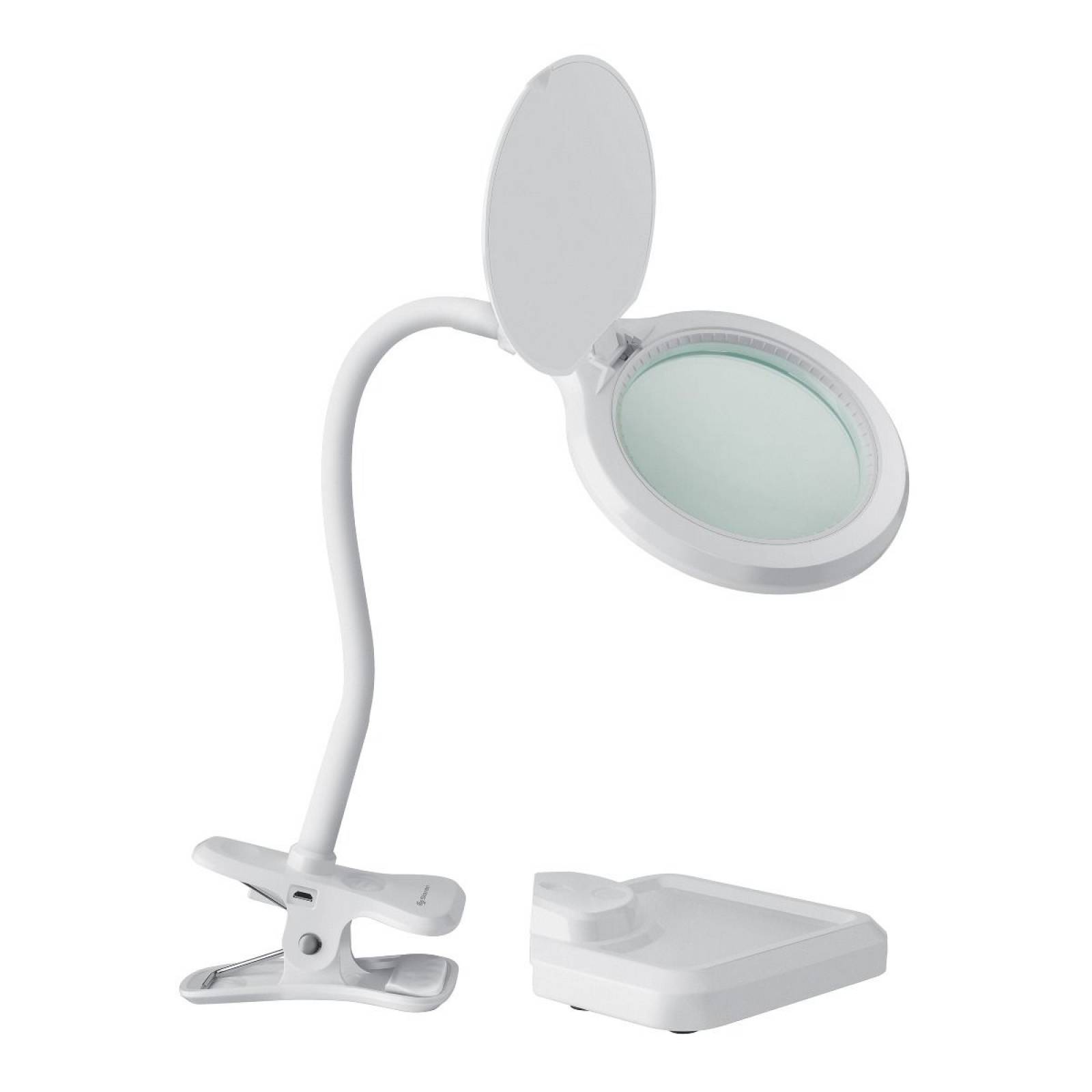 Lámpara Led Lupa (3x) Cuello Flexible Pinza Steren