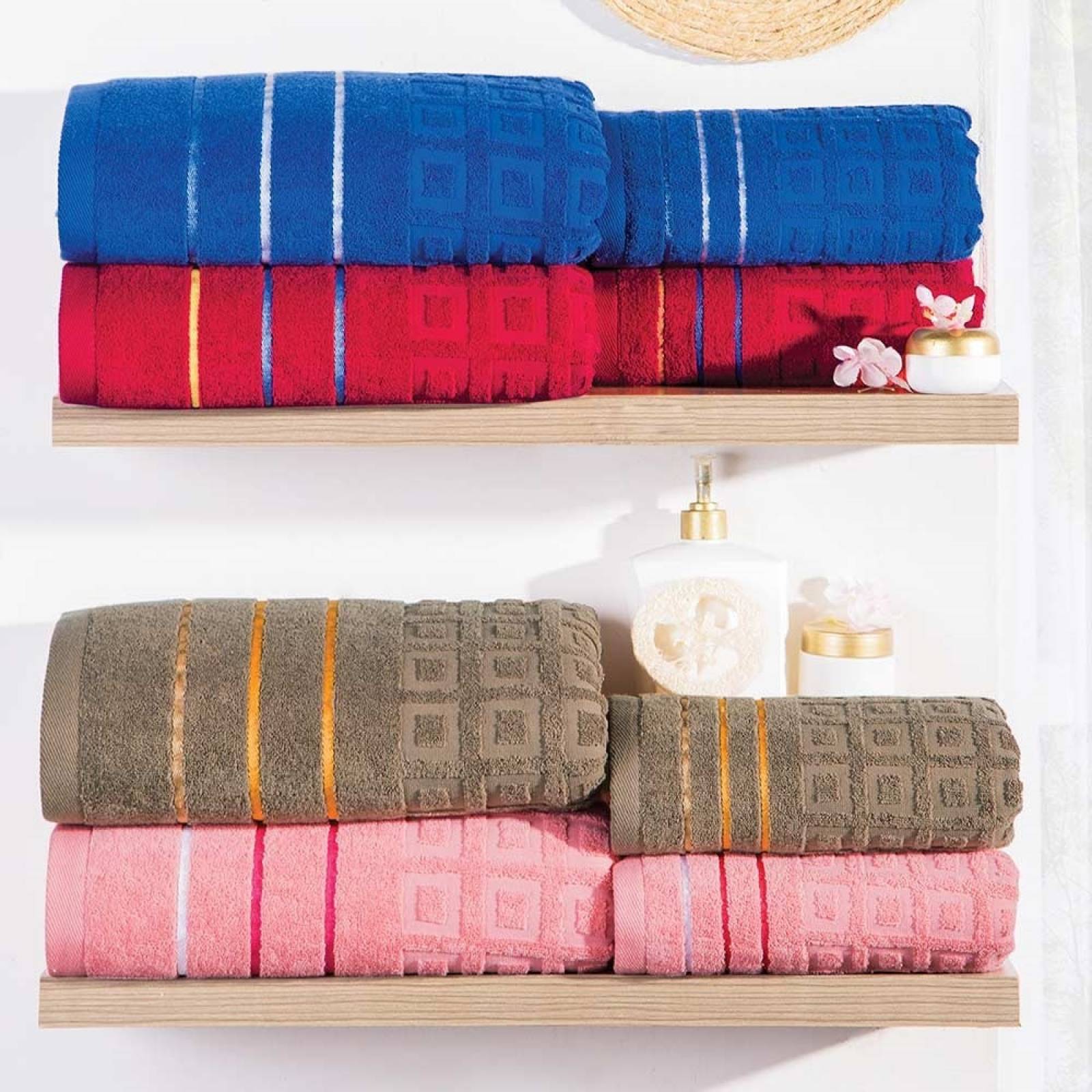 Juego Toallas Mystic Qaqui Estándar Algodón Café Concord