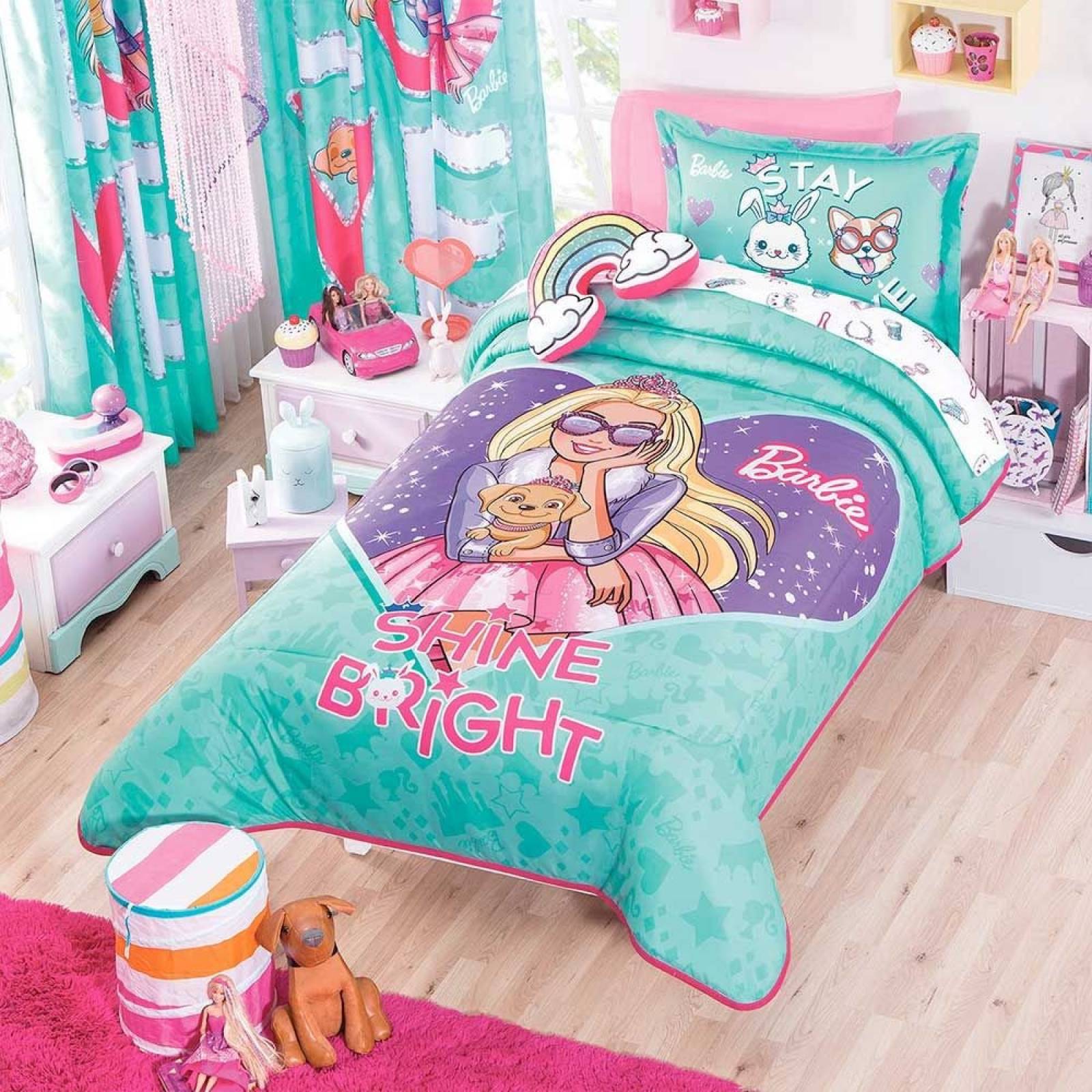 Dormitorio Recamara De Barbie Muñeca Barbie Cama Cuarto De Ensueño