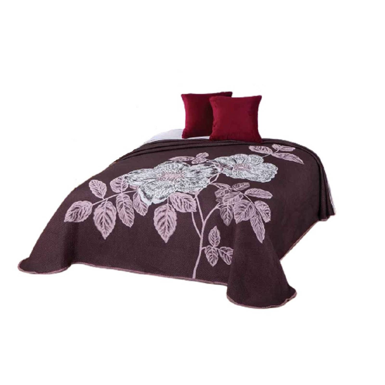Colcha Jacquard Lúa Matrimonial Poliéster Vino Concord