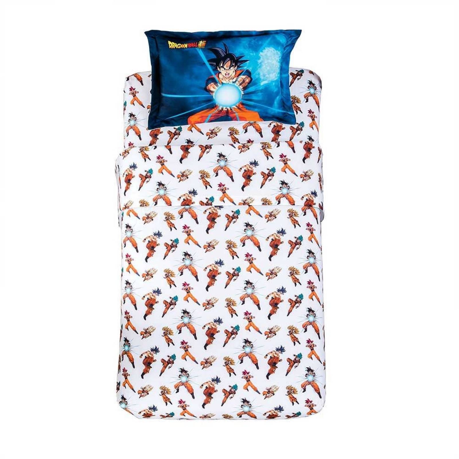 Juego Sábana Dragon Ball Matrimonial Microfibra Concord