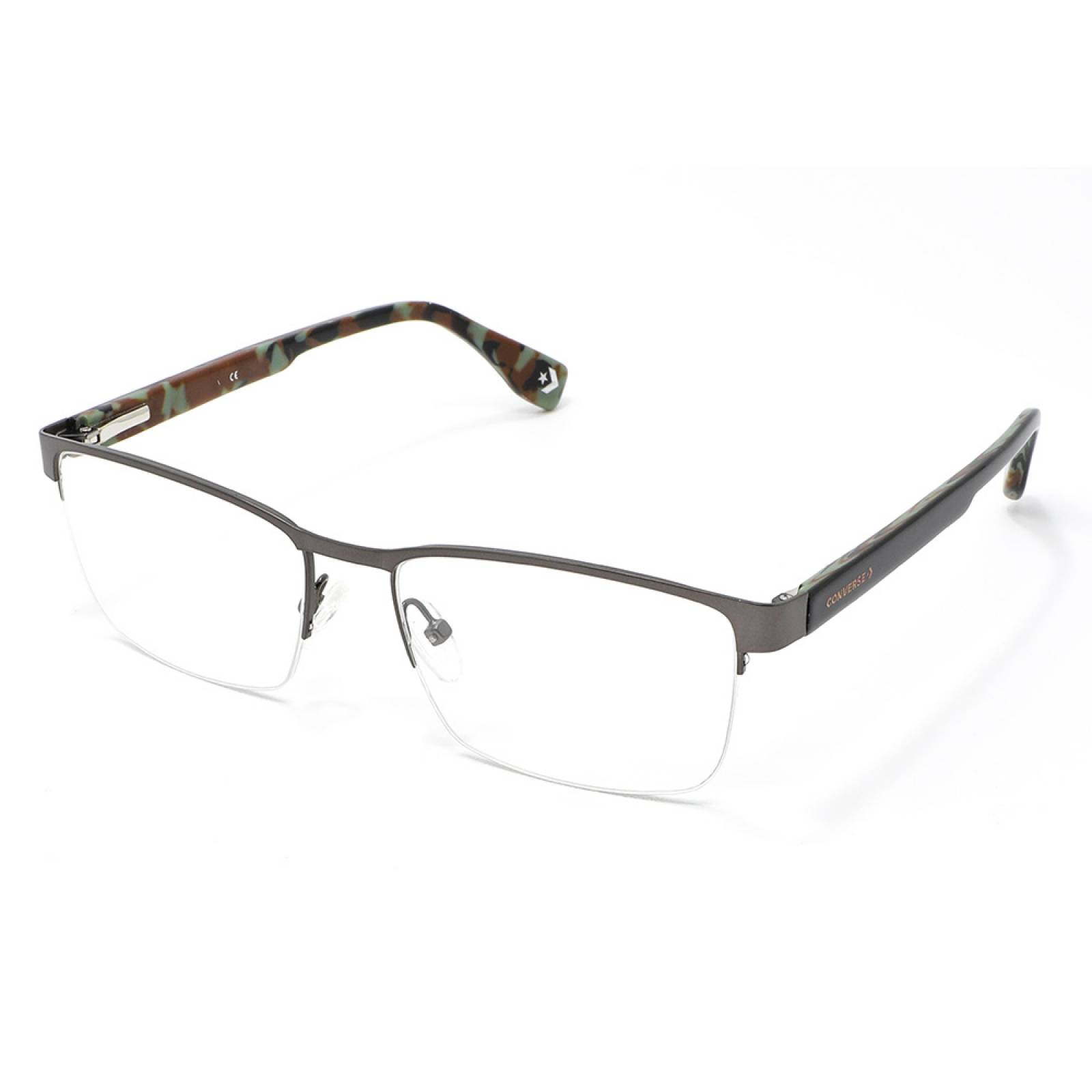 Lentes Oftálmicos Hombre Rectangular Metal Gris Converse