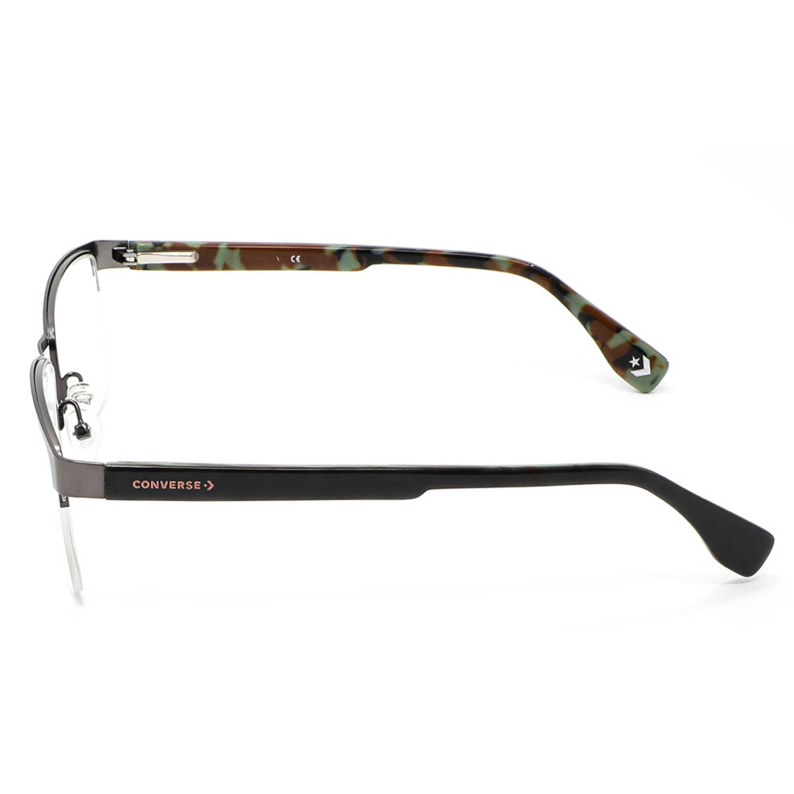 Lentes Oftálmicos Hombre Rectangular Metal Gris Converse