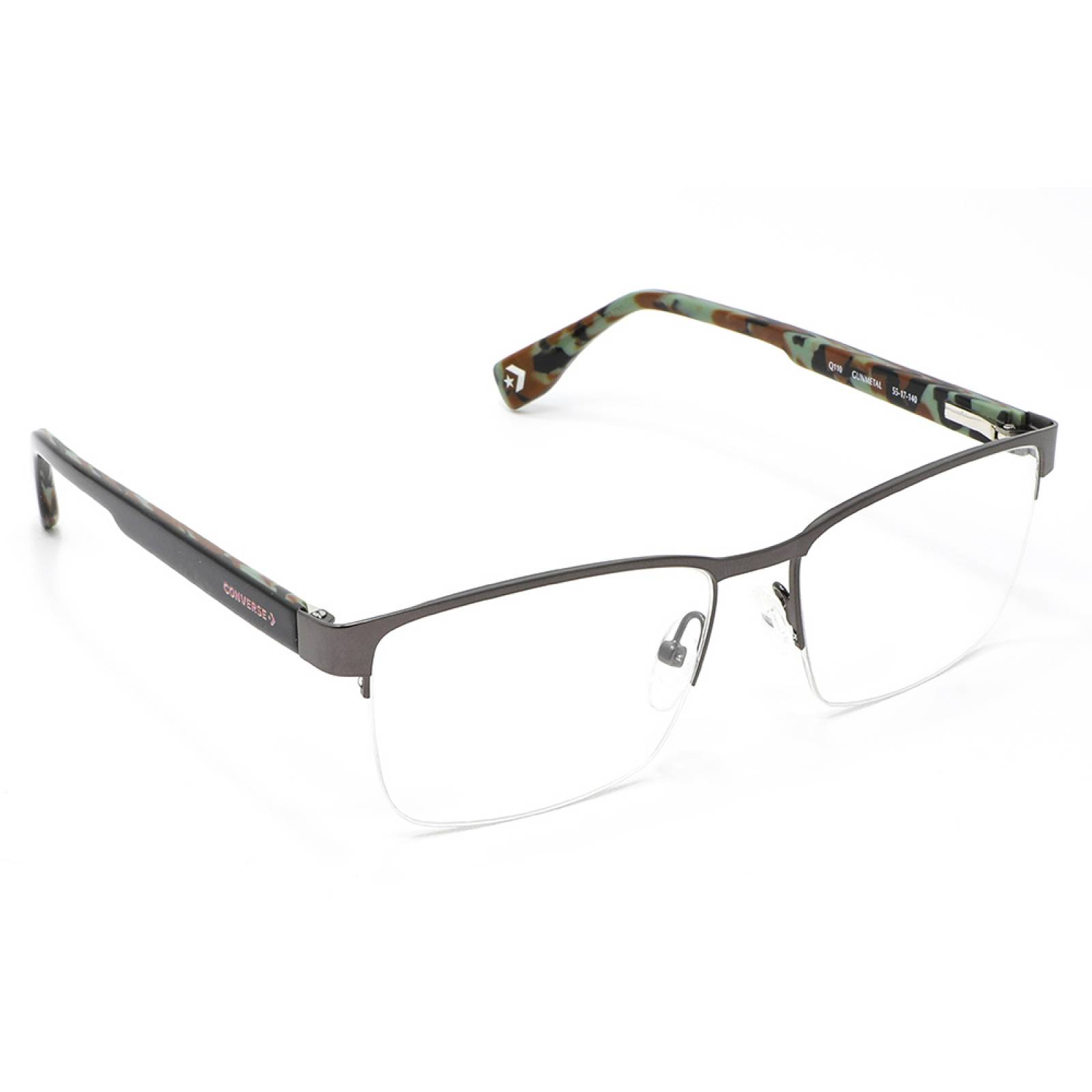 Lentes Oftálmicos Hombre Rectangular Metal Gris Converse