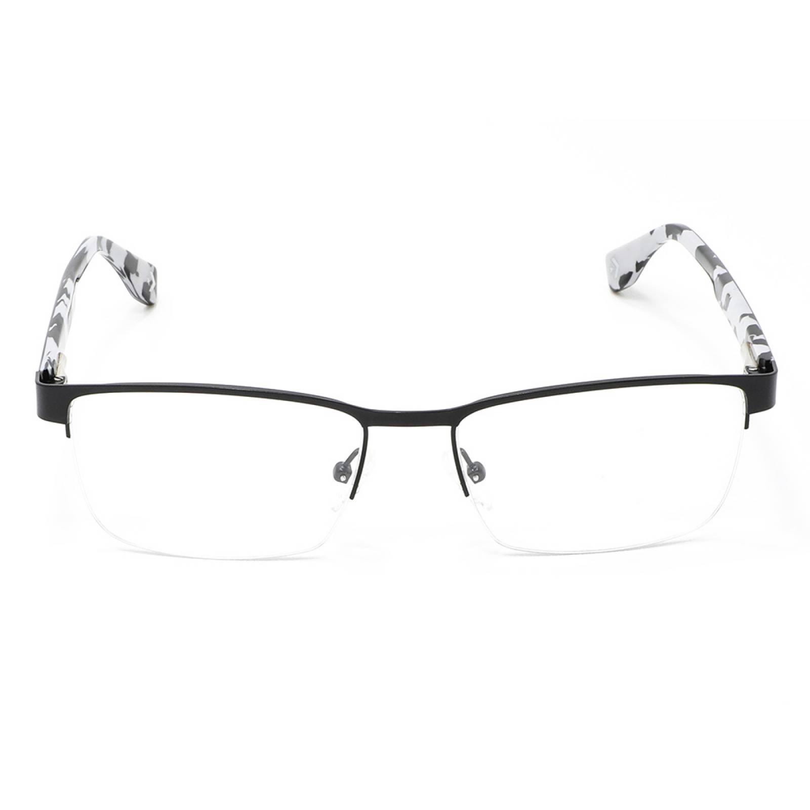 Lentes Oftálmicos Hombre Rectangular Metal Gris Converse