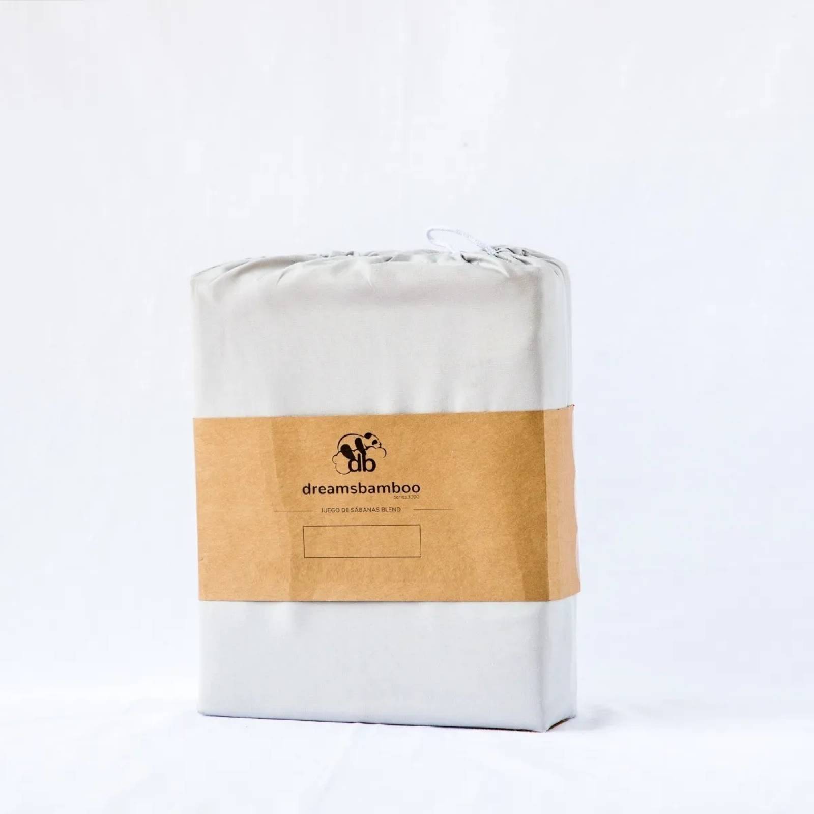 Juego Sábanas Fibra De Bambú Blend Matrimonial Gris  Dreams Bamboo