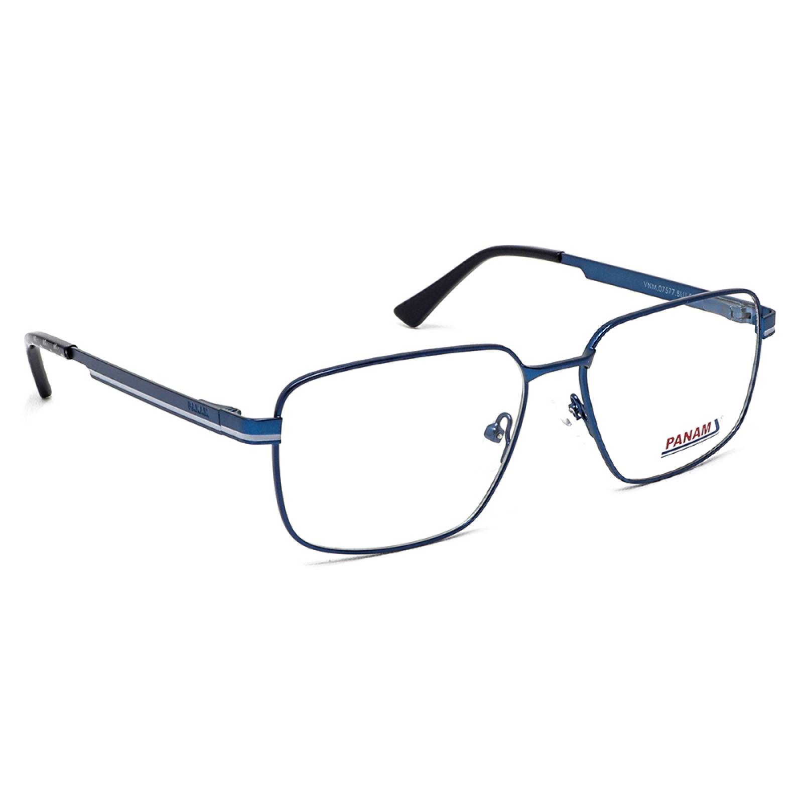 Lentes Oftalmicos Hombre Forma Rectangular Metal Azul Panam