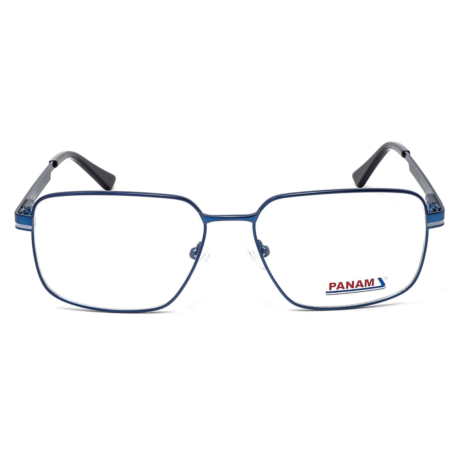 Lentes Oftalmicos Hombre Forma Rectangular Metal Azul Panam