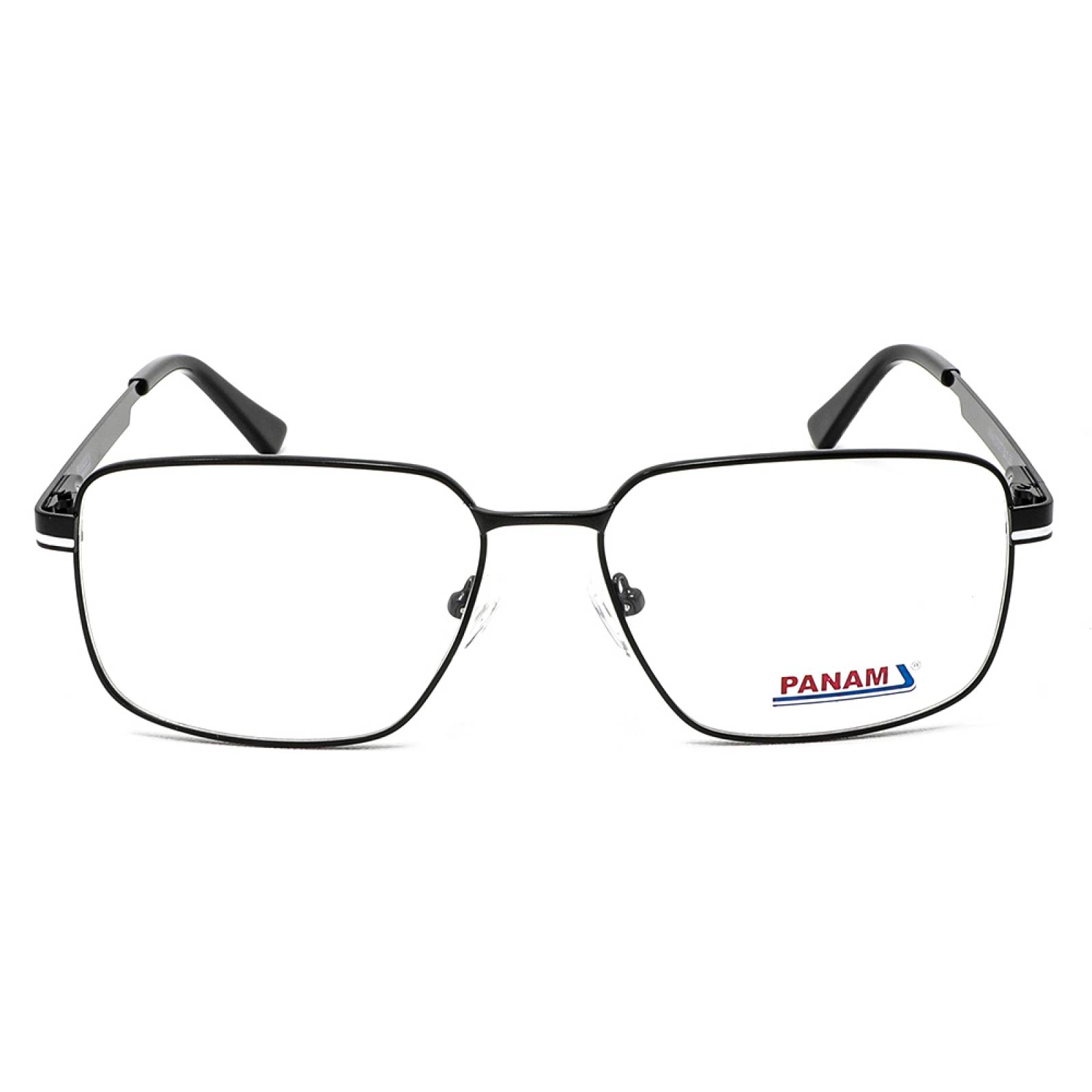 Lentes Oftalmicos Hombre Forma Rectangular Metal Negro Panam