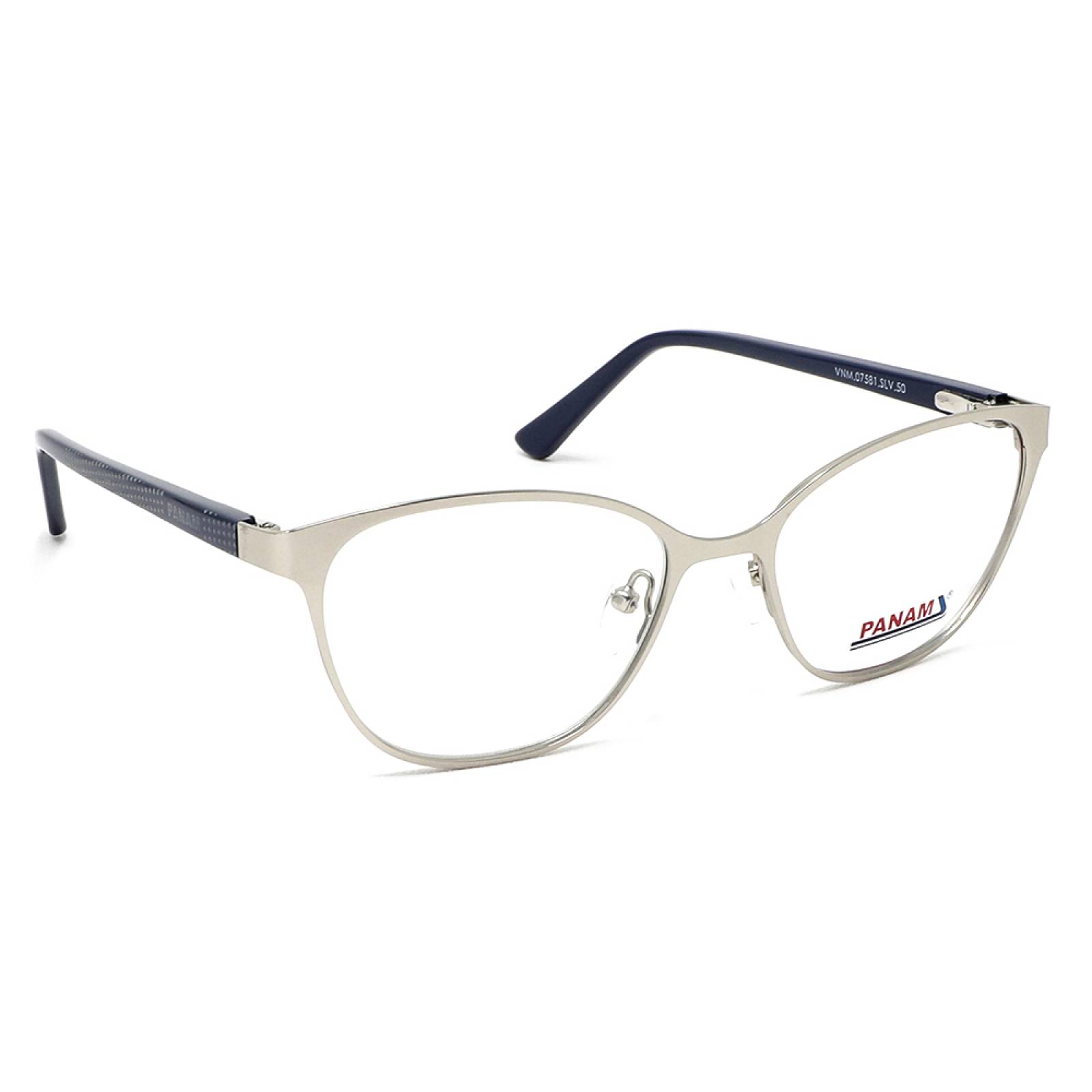 Lentes Oftálmicos Dama Forma Pantos Armazón Metal Gris Panam