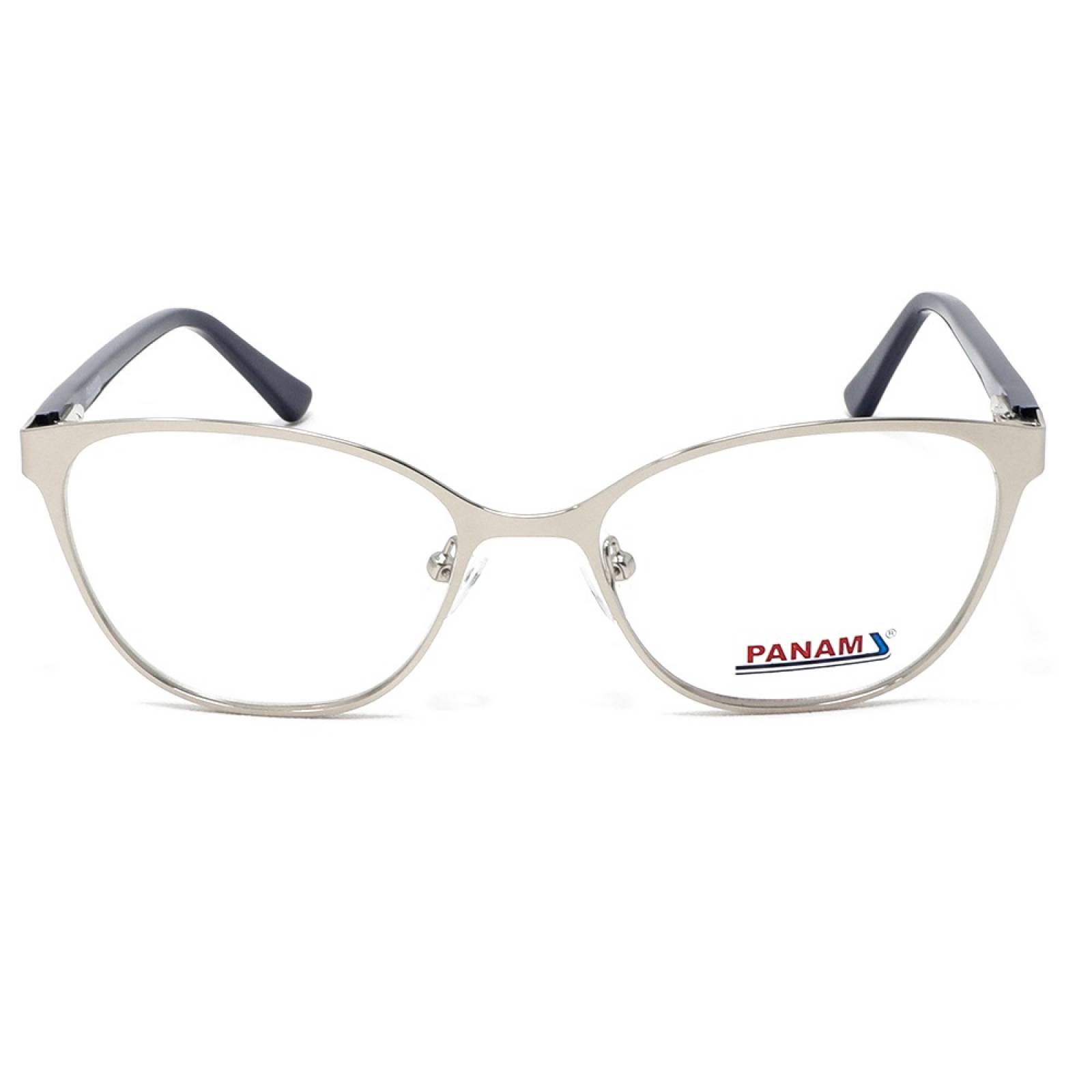 Lentes Oftálmicos Dama Forma Pantos Armazón Metal Gris Panam