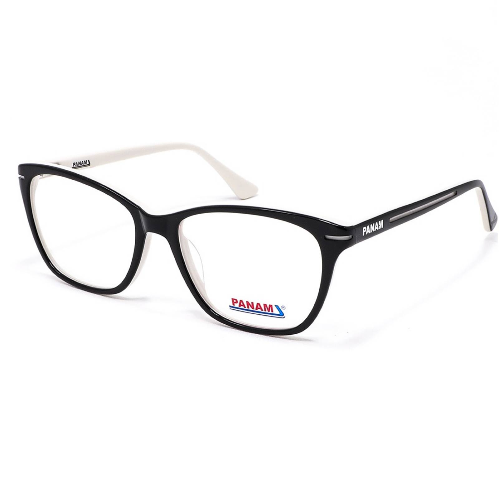 Lentes Oftálmicos Mujer Forma Cuadrada Acetato Negro Panam