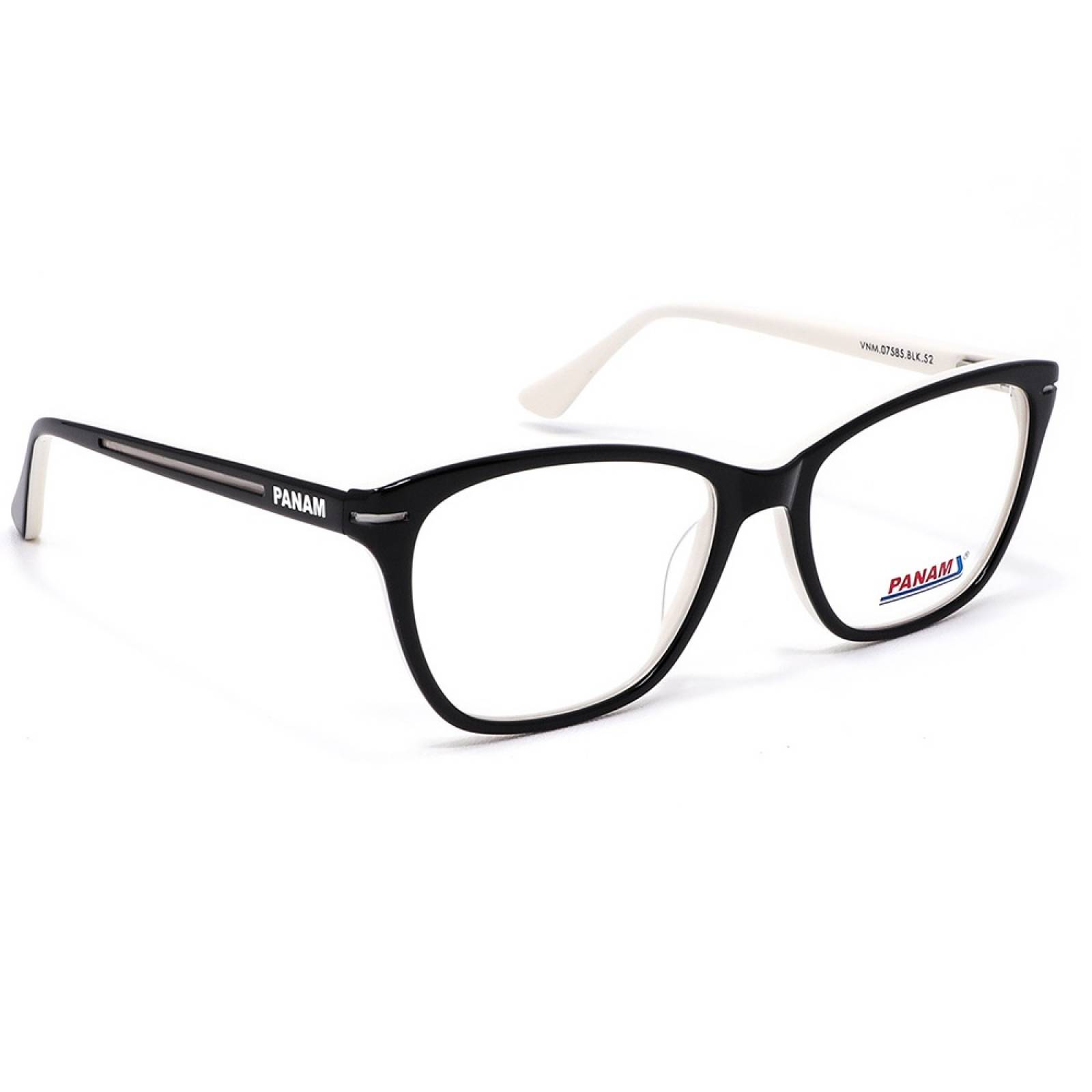 Lentes Oftálmicos Mujer Forma Cuadrada Acetato Negro Panam