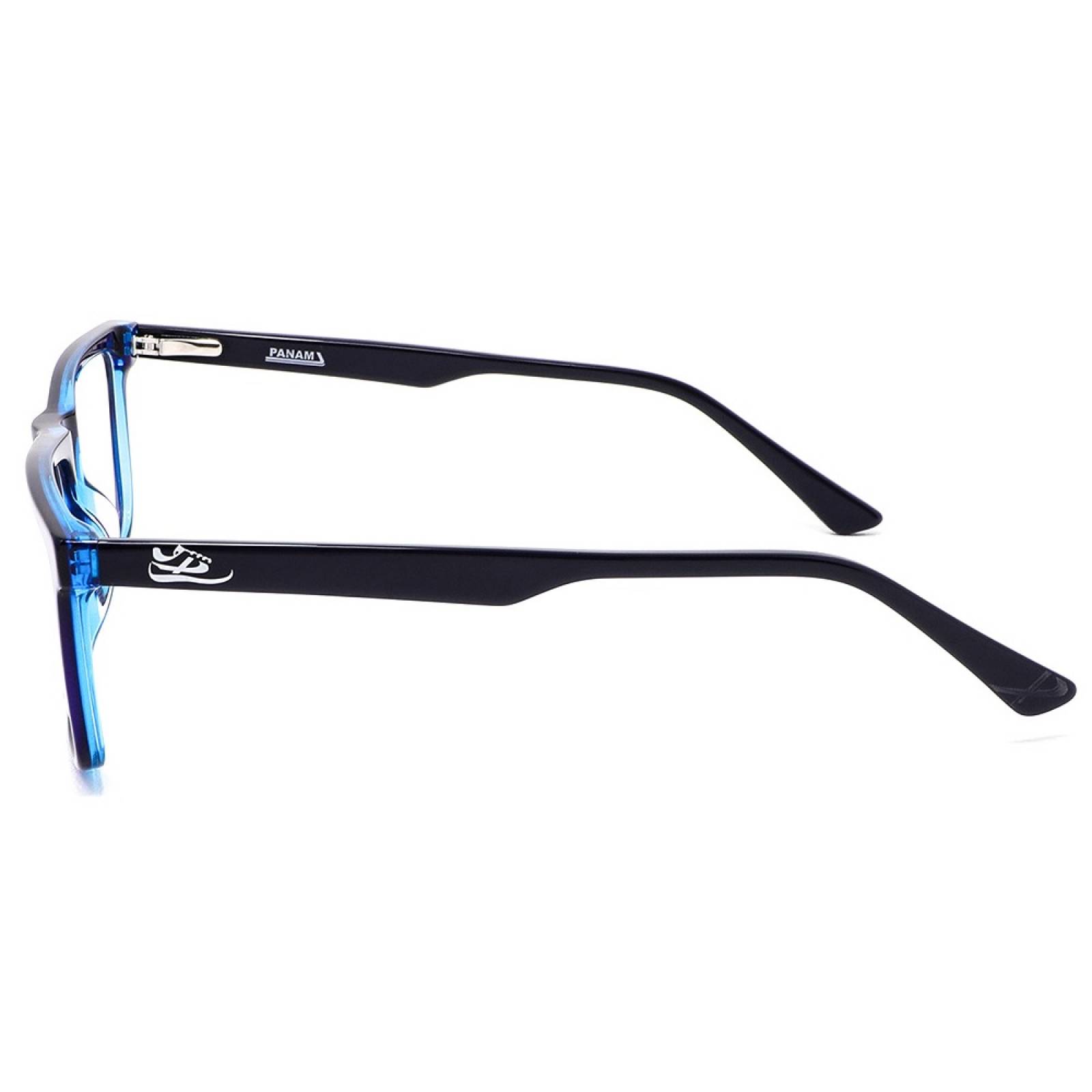 Lentes Oftálmicos Hombre Forma Rectangular Acetato Azul Panam