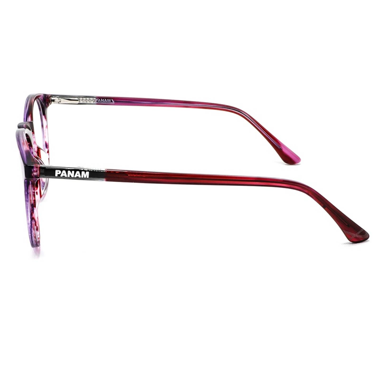 Lentes Oftálmicos Mujer Forma Pantos Acetato Vino Panam