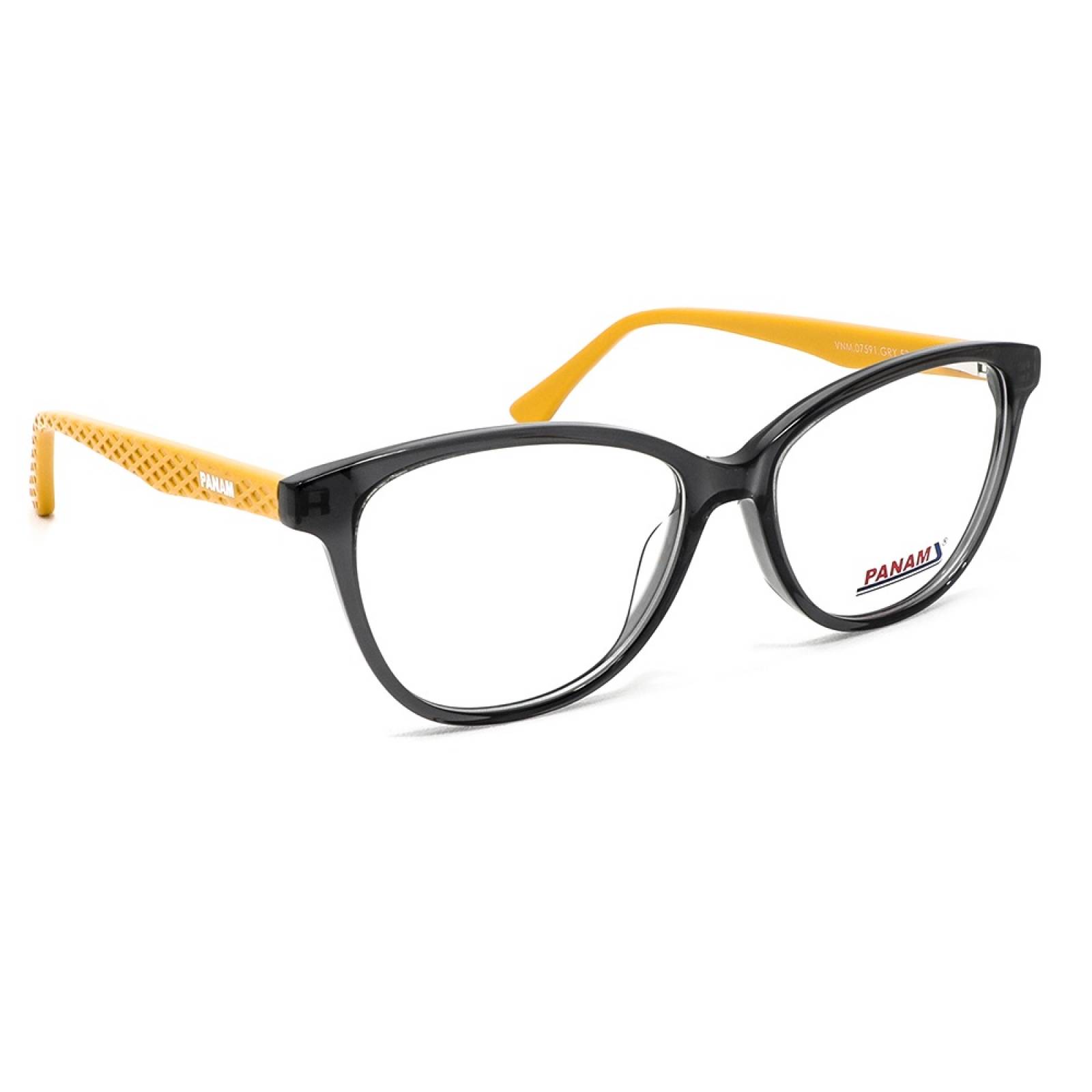 Lentes Oftálmicos Mujer Forma Pantos Acetato Gris Panam