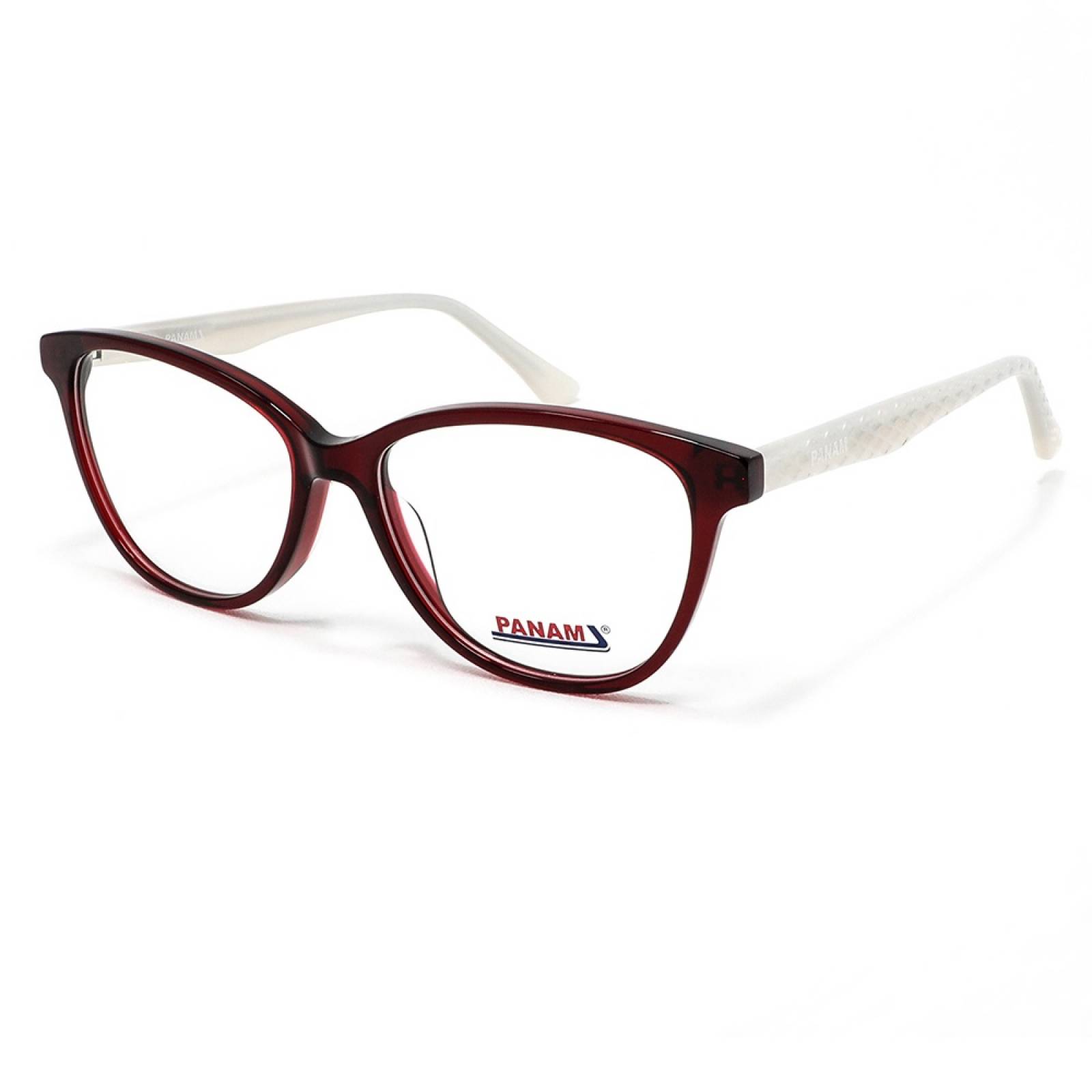 Lentes Oftálmicos Mujer Forma Pantos Acetato Color Vino Panam