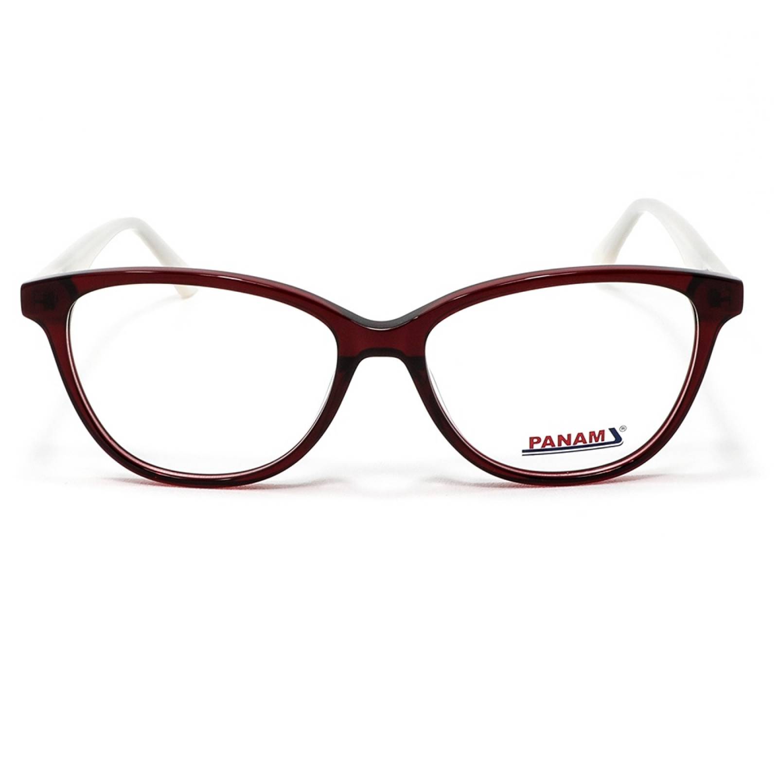 Lentes Oftálmicos Mujer Forma Pantos Acetato Color Vino Panam