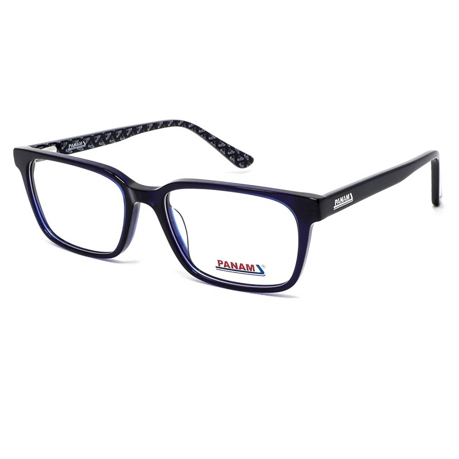 Lentes Oftálmicos Hombre  Forma Cuadrada Acetato Azul Panam