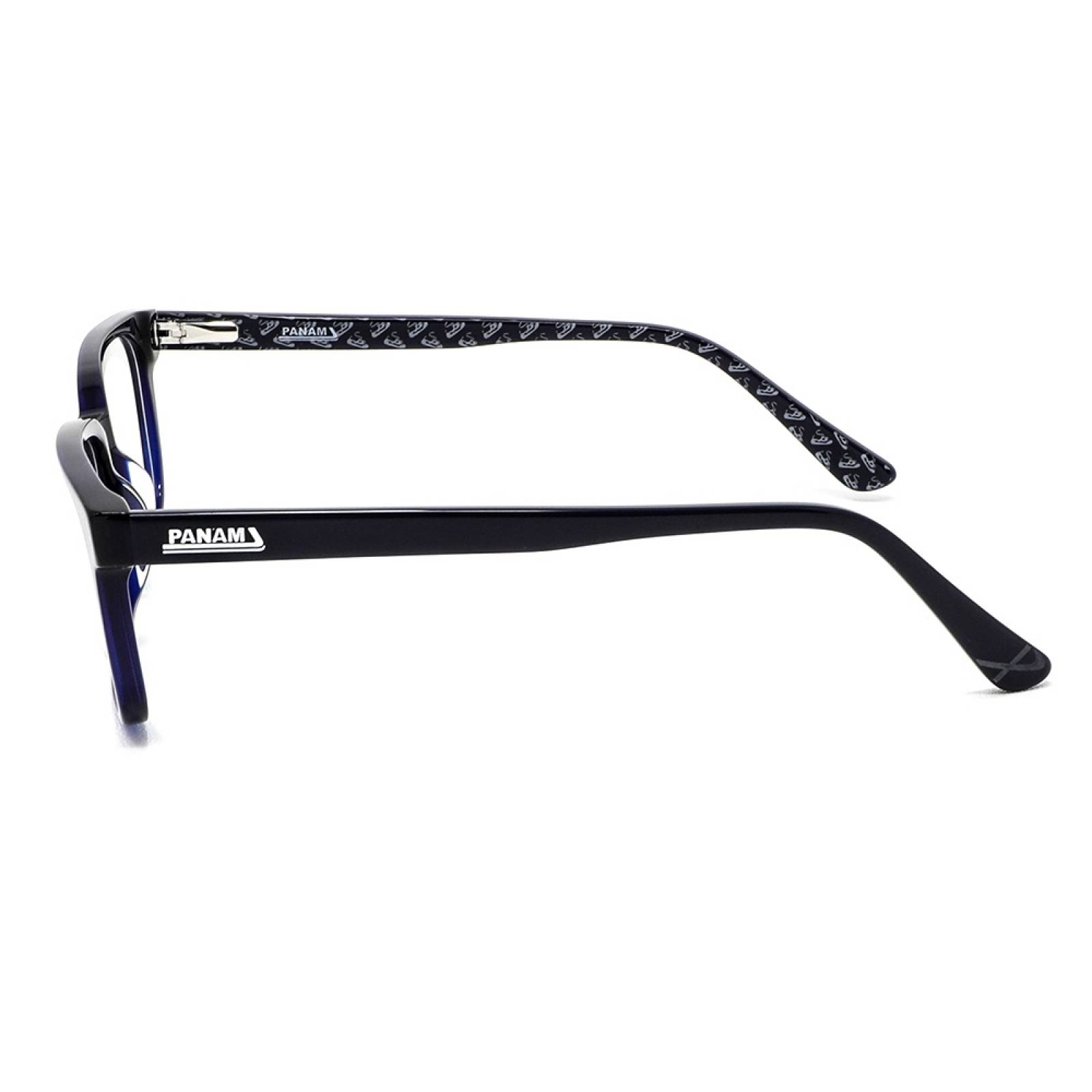 Lentes Oftálmicos Hombre  Forma Cuadrada Acetato Azul Panam