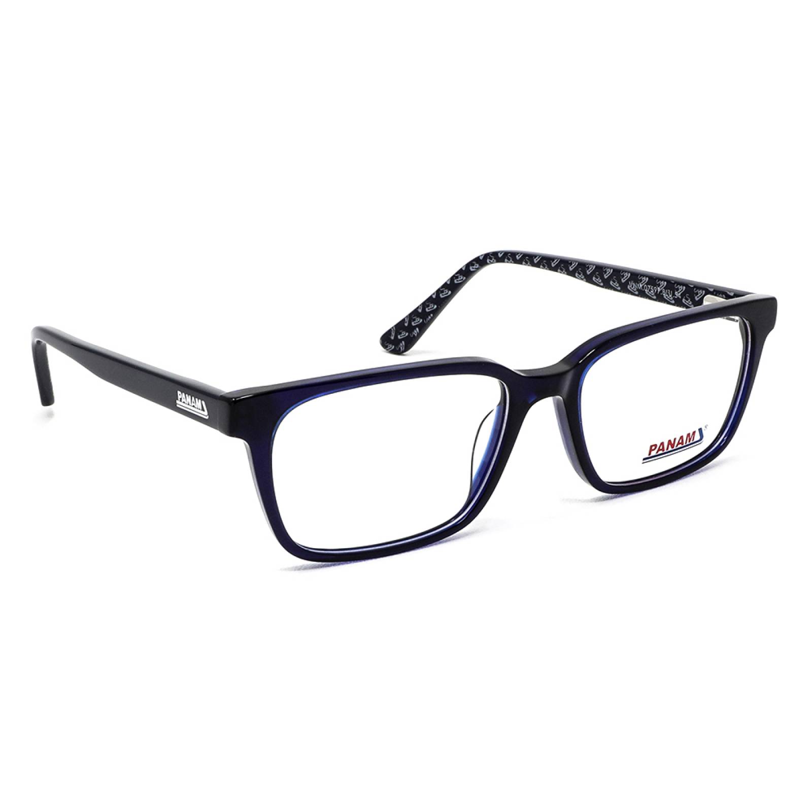 Lentes Oftálmicos Hombre  Forma Cuadrada Acetato Azul Panam